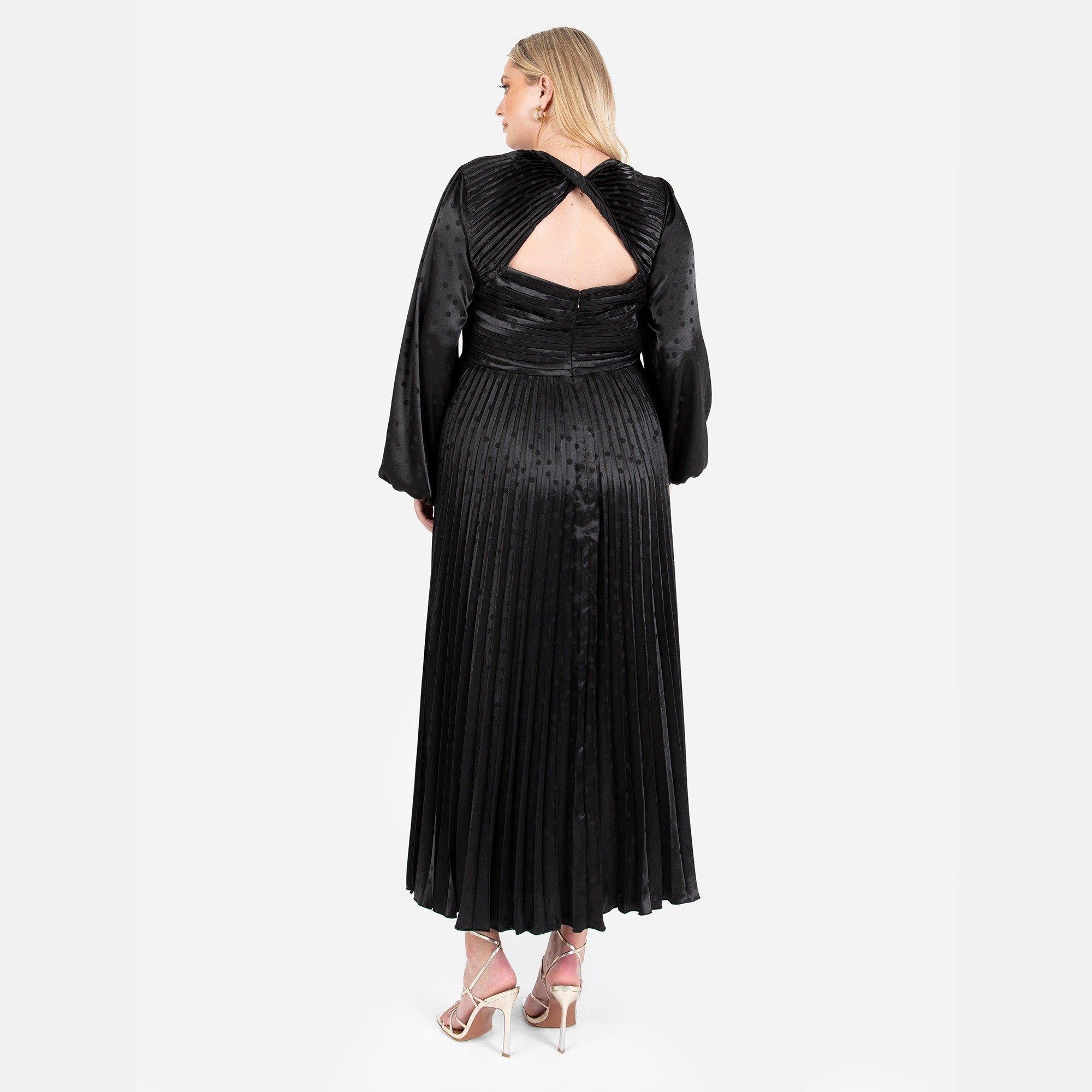 Schwarz - Lovedrobe - Lovedro Midaxi Dress Ld99 - 2