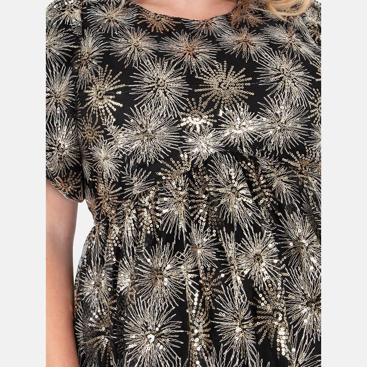 Goud - Lovedrobe - Lovedro S Midi Dress Ld99 - 5