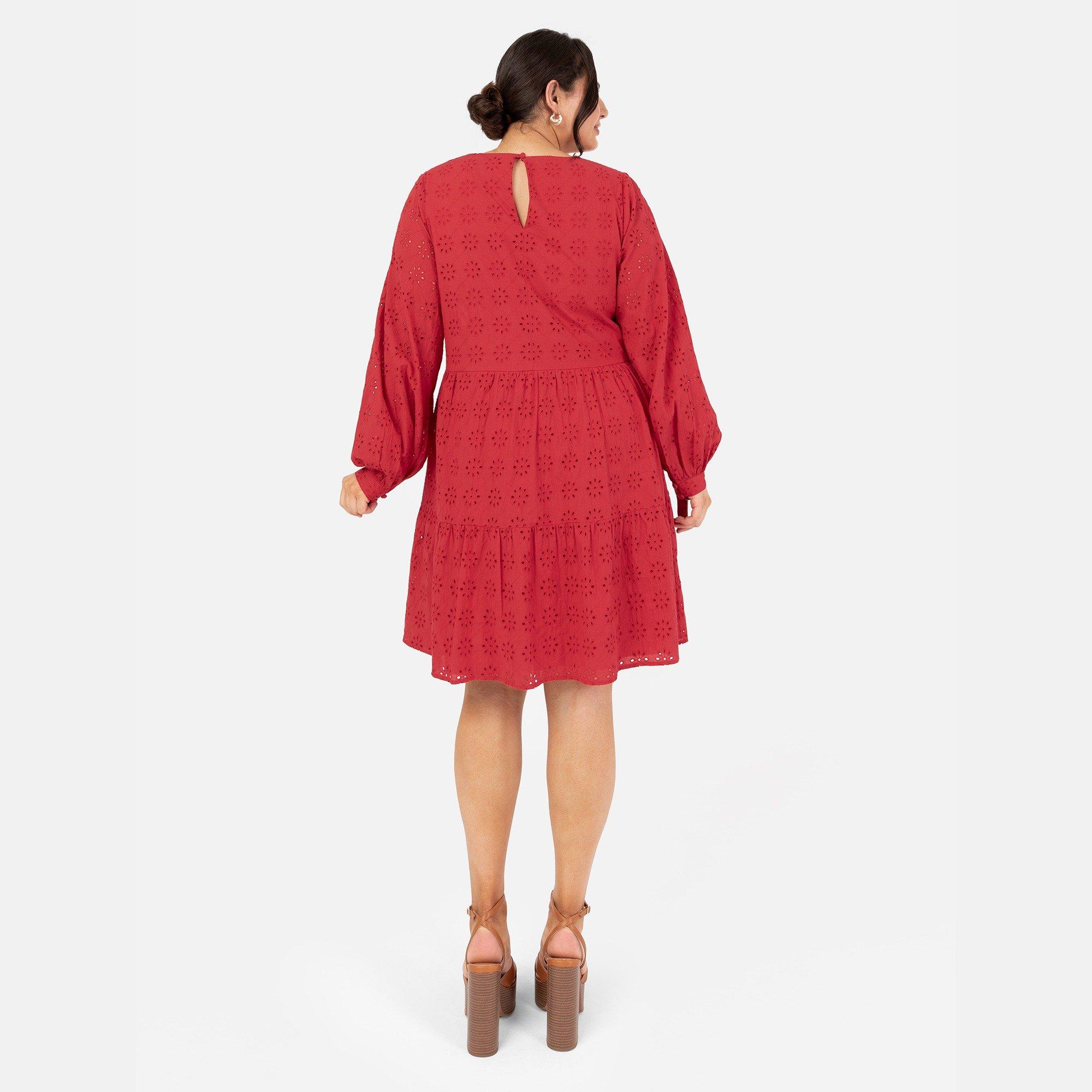 Red - Lovedrobe - Lovedro Smock Dress Ld99 - 2
