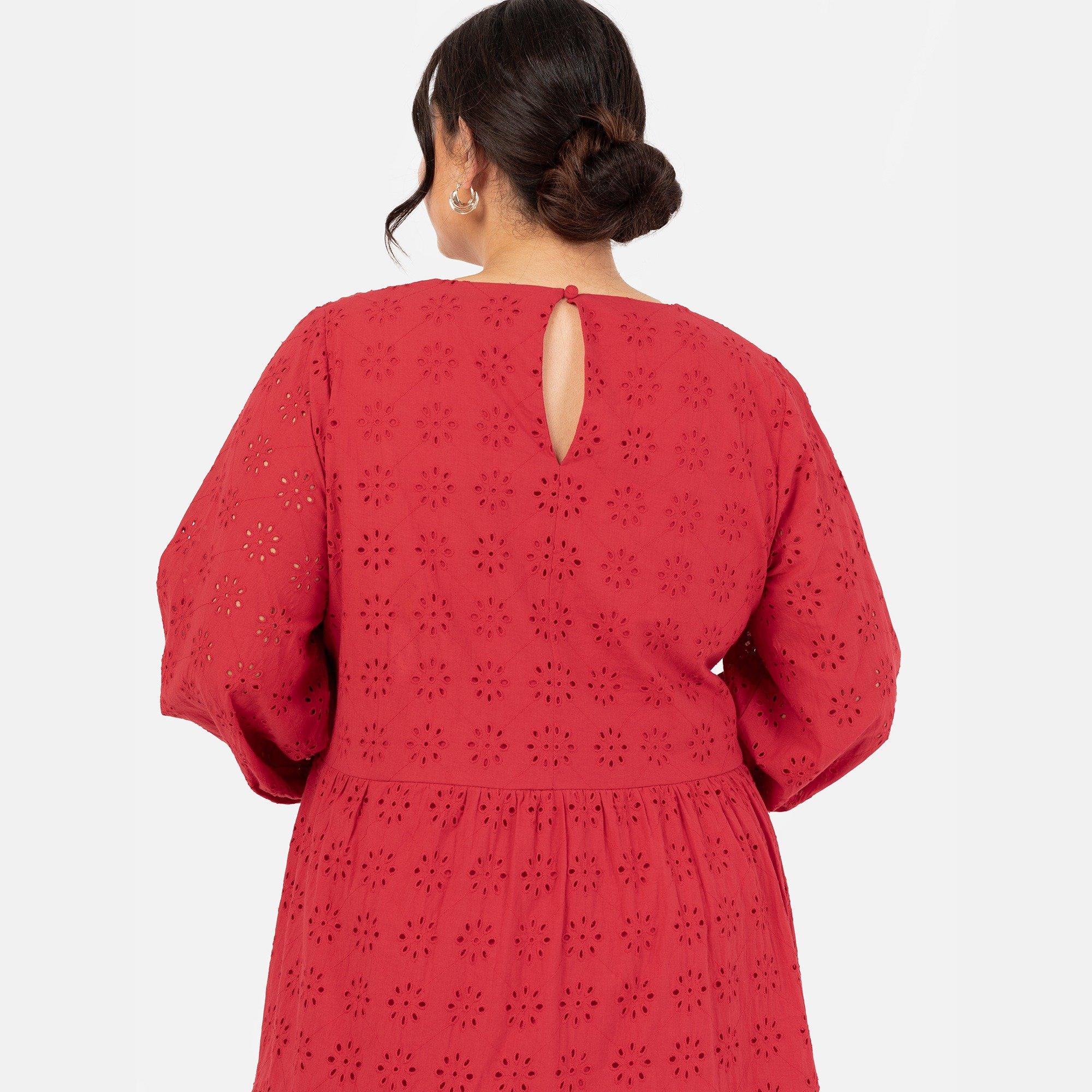 Red - Lovedrobe - Lovedro Smock Dress Ld99 - 4