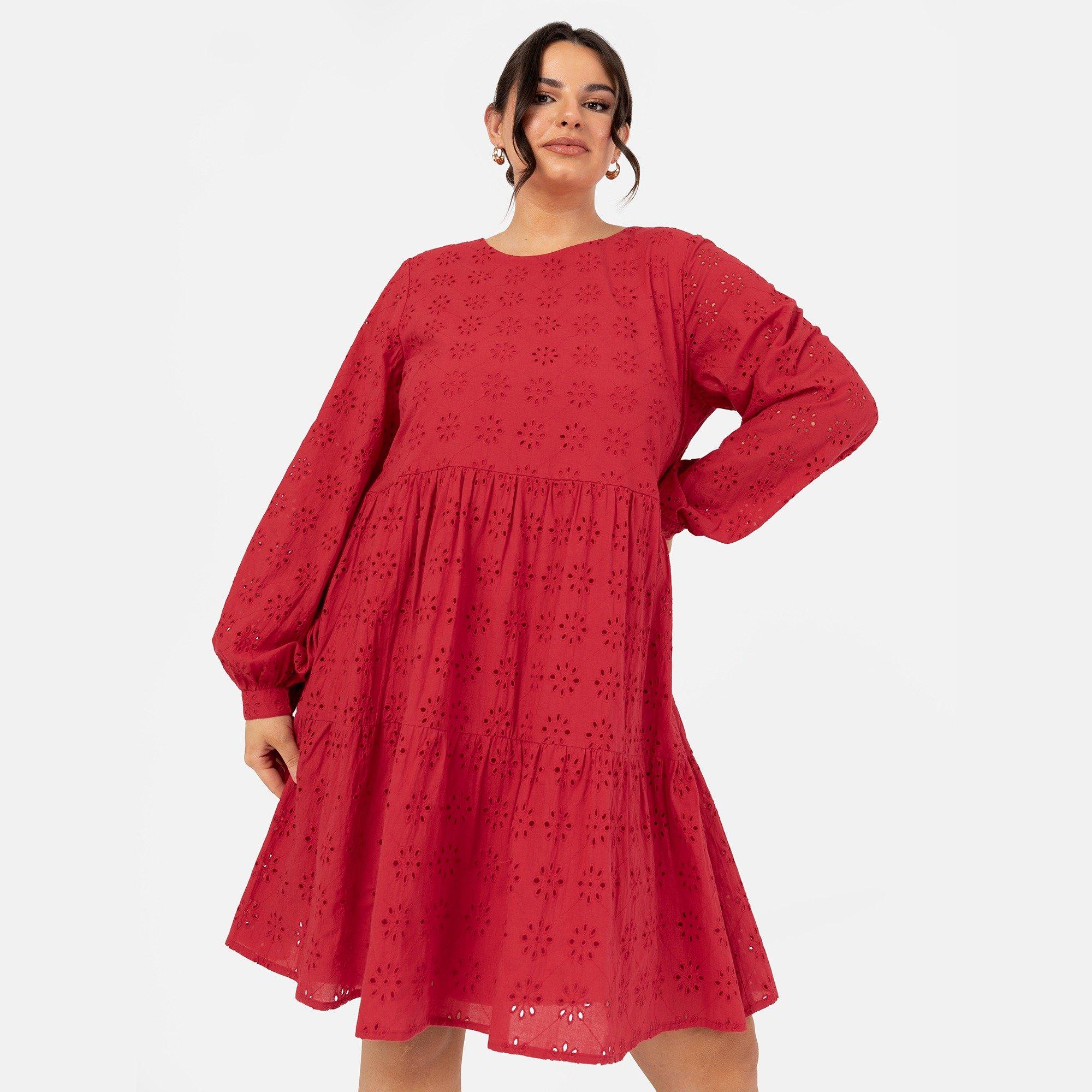 Red - Lovedrobe - Lovedro Smock Dress Ld99 - 6