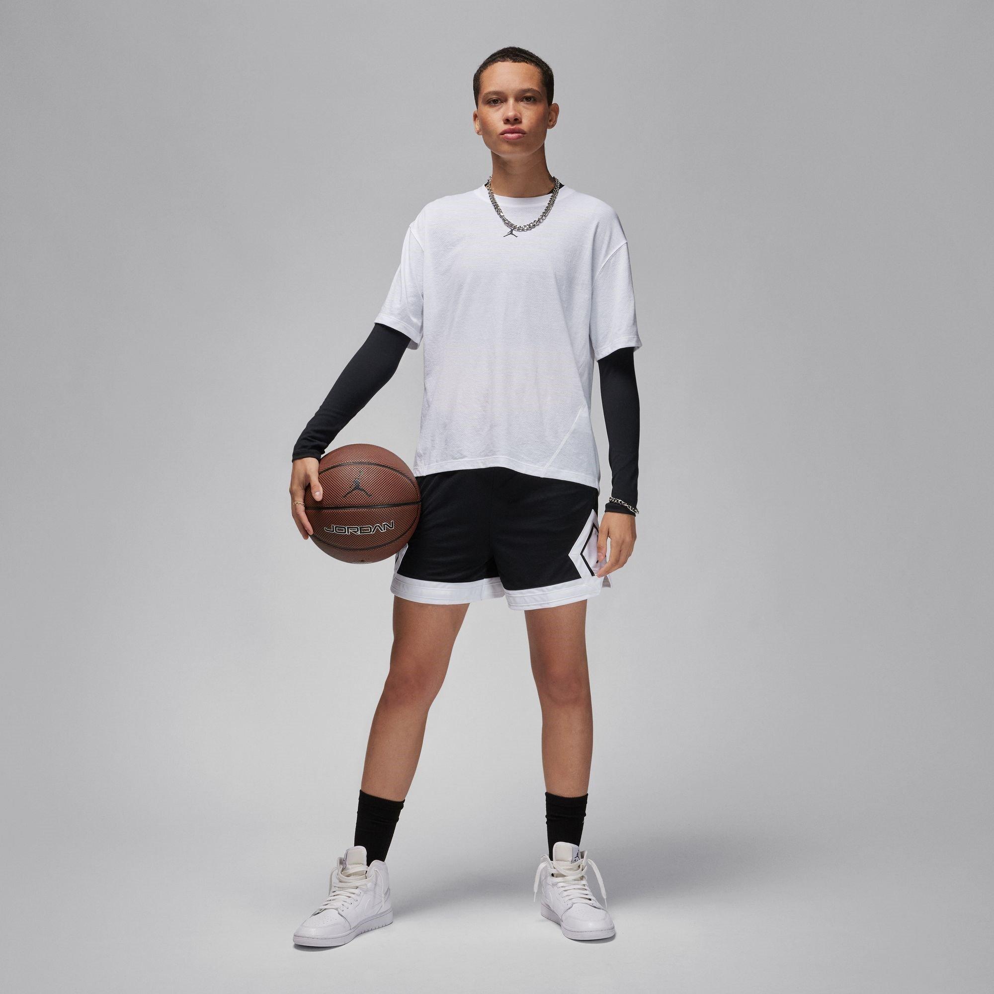 Blanco - Nike - Jordan Sport Women's Diamond Short-Sleeve Top - 5