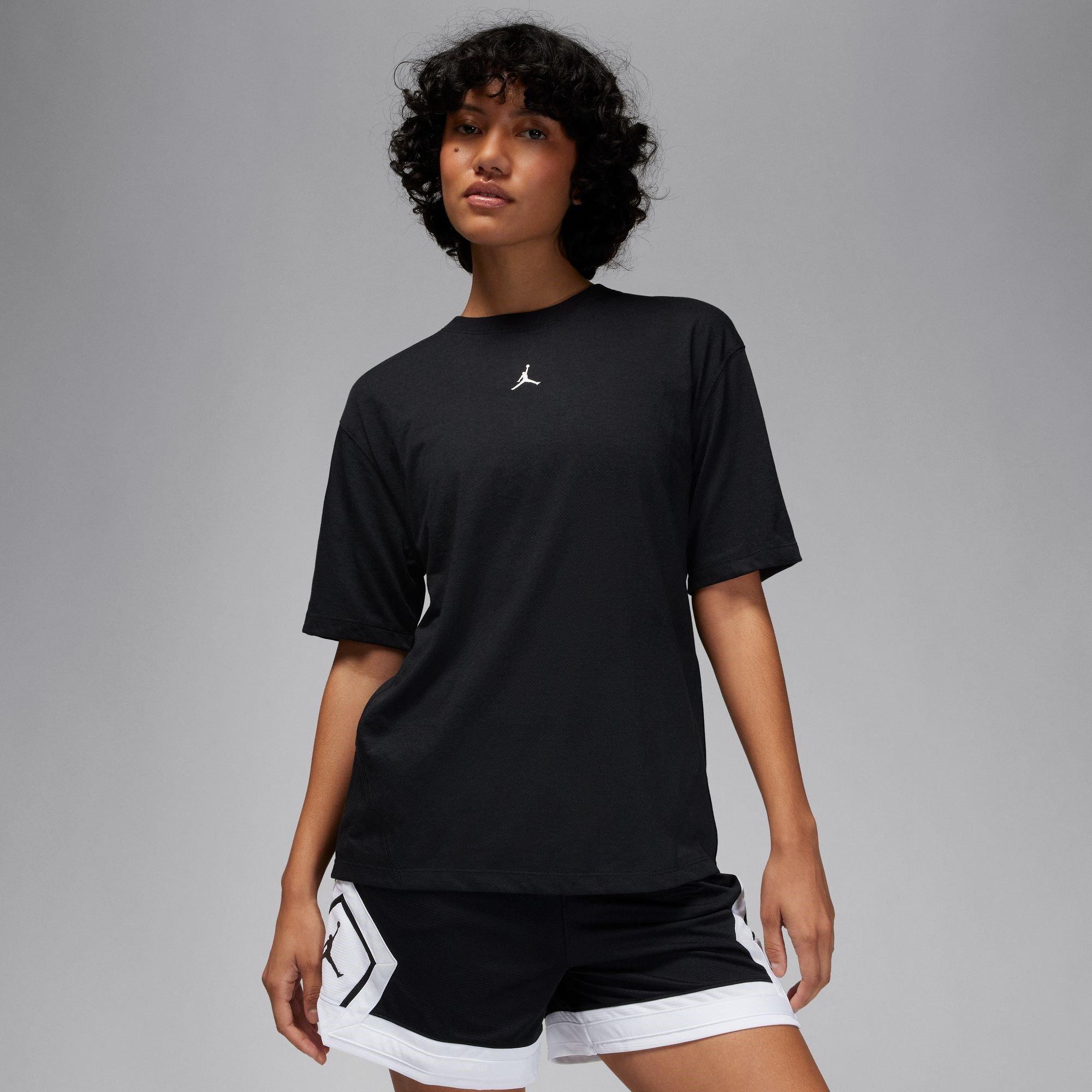 Nike Women's Jordan Sport Diamond Short-Sleeve Top - Black - 10 (S)