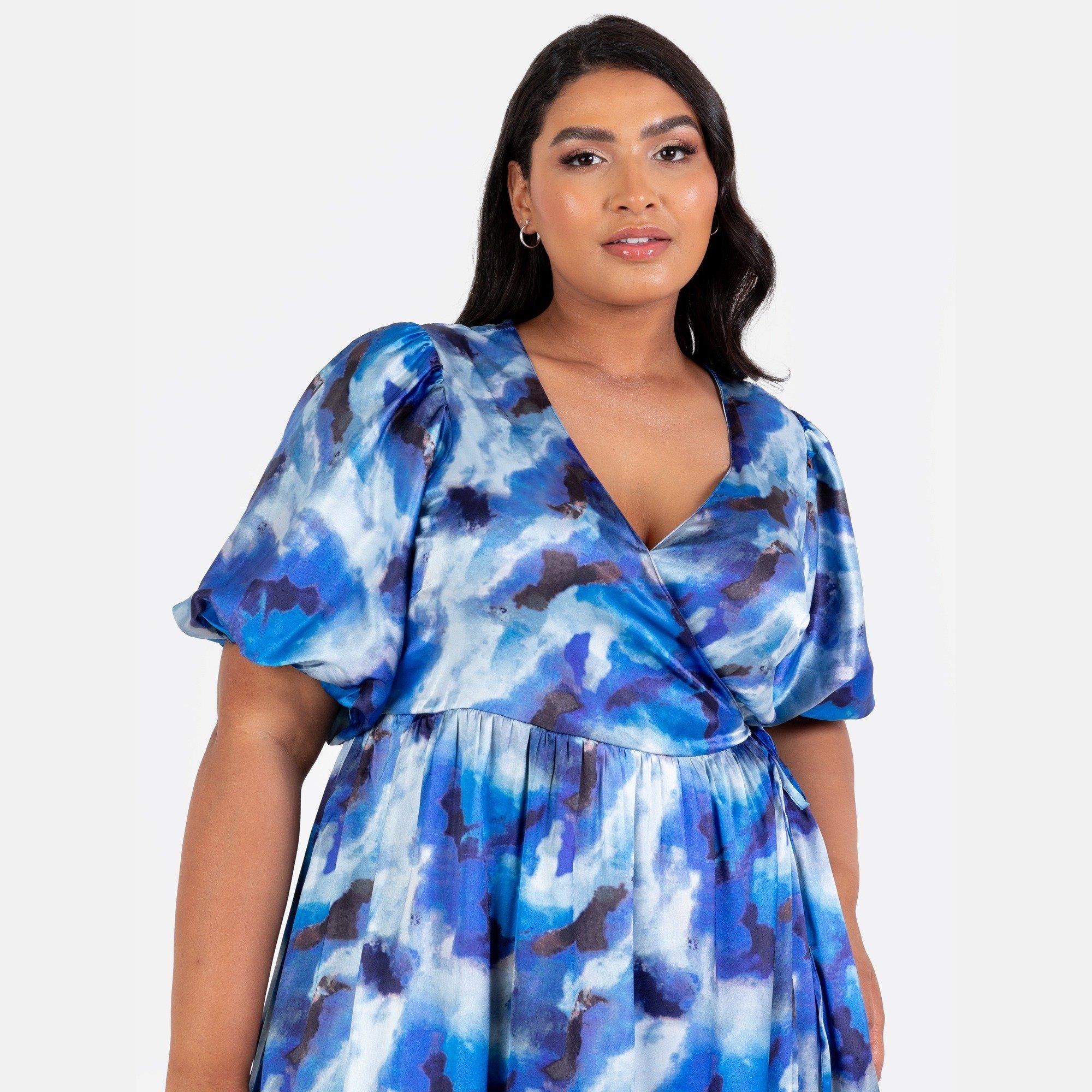 Lovedrobe Women's Midaxi Dress Ladies V-Neck Angel Sleeve A Lovedrobe Women's Midaxi Dress Ladies V-Neck Angel Sleeve A