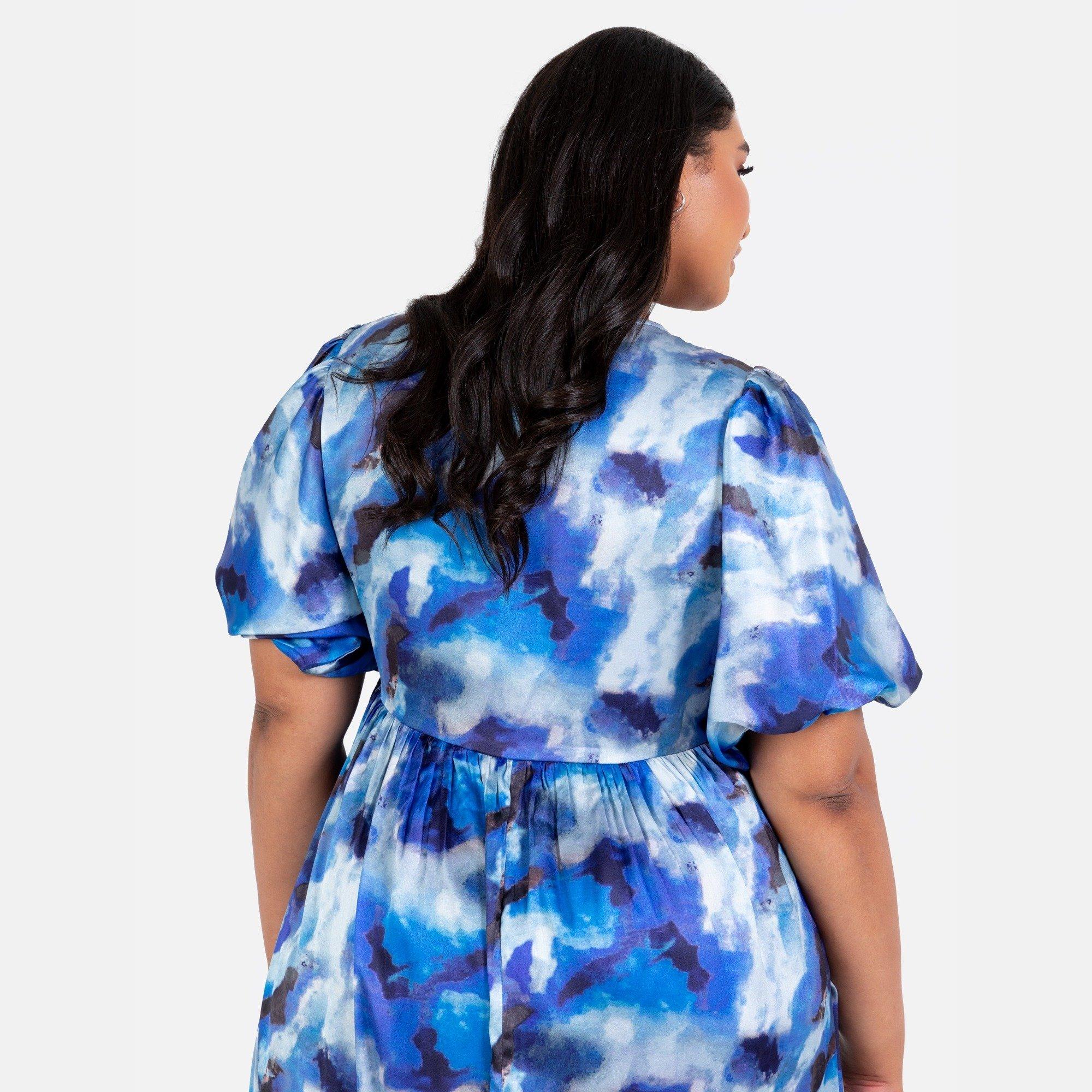 Blau - Lovedrobe - Lovedro Midaxi Dress Ld99 - 4