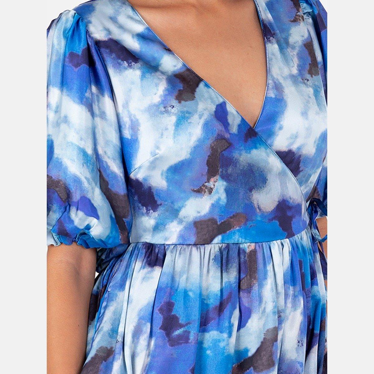 Blau - Lovedrobe - Lovedro Midaxi Dress Ld99 - 5