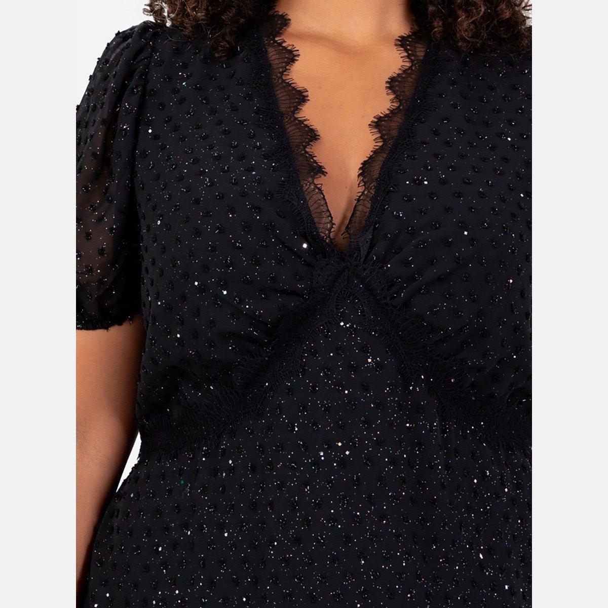 Zwart - Lovedrobe - Lovedro V Nck Midi D Ld99 - 4