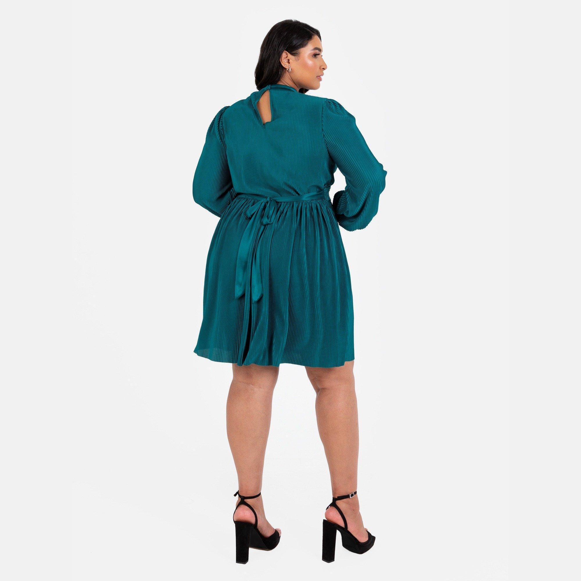 Teal - Lovedrobe - Lovedro Mini Dress Ld99 - 2