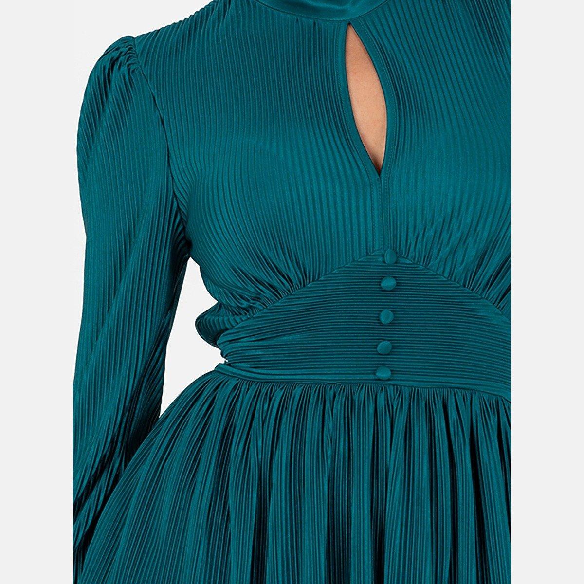 Teal - Lovedrobe - Lovedro Mini Dress Ld99 - 5