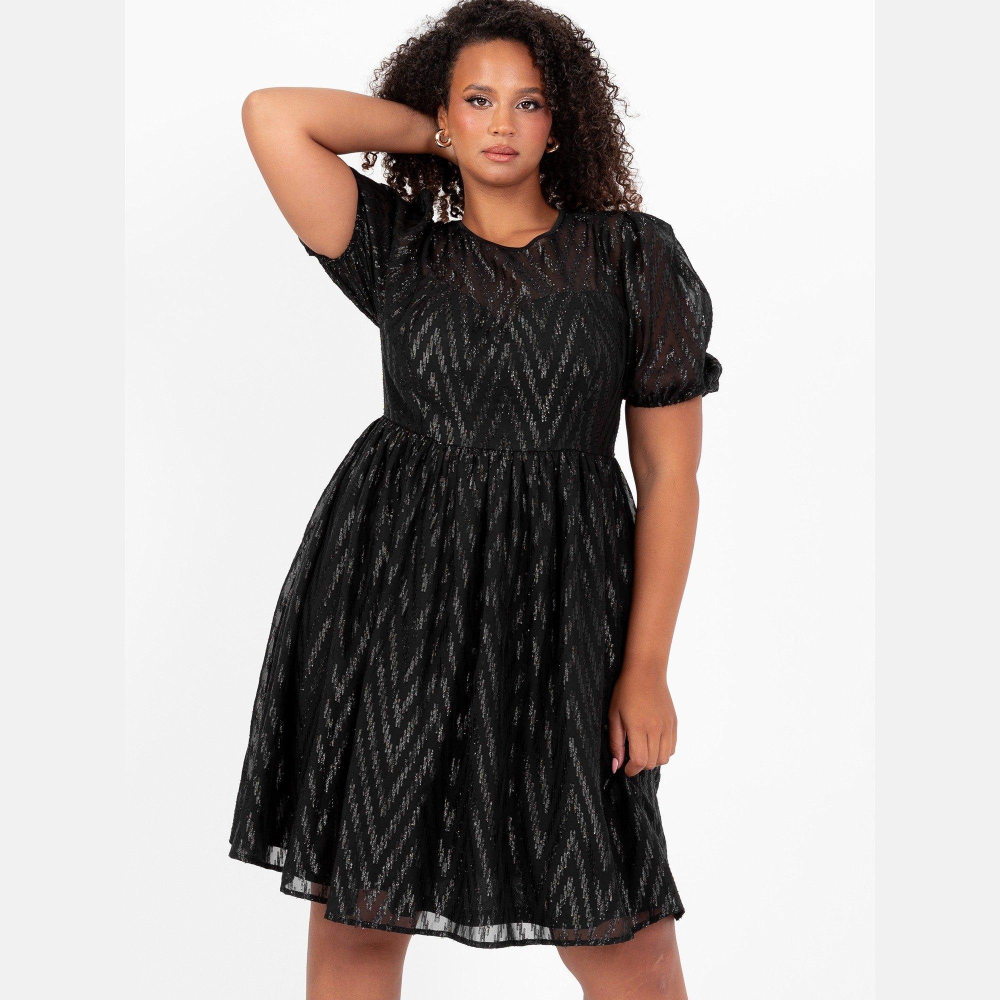 Zwart - Lovedrobe - Lovedro Mini Dress Ld99 - 6