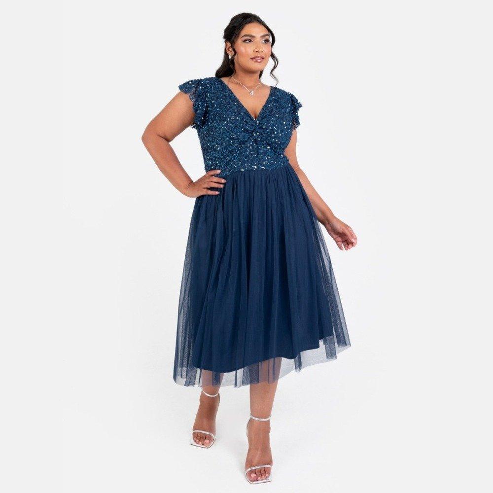 Marineblauw - Maya Deluxe - Maya De B Midi Dress Ld99 - 3