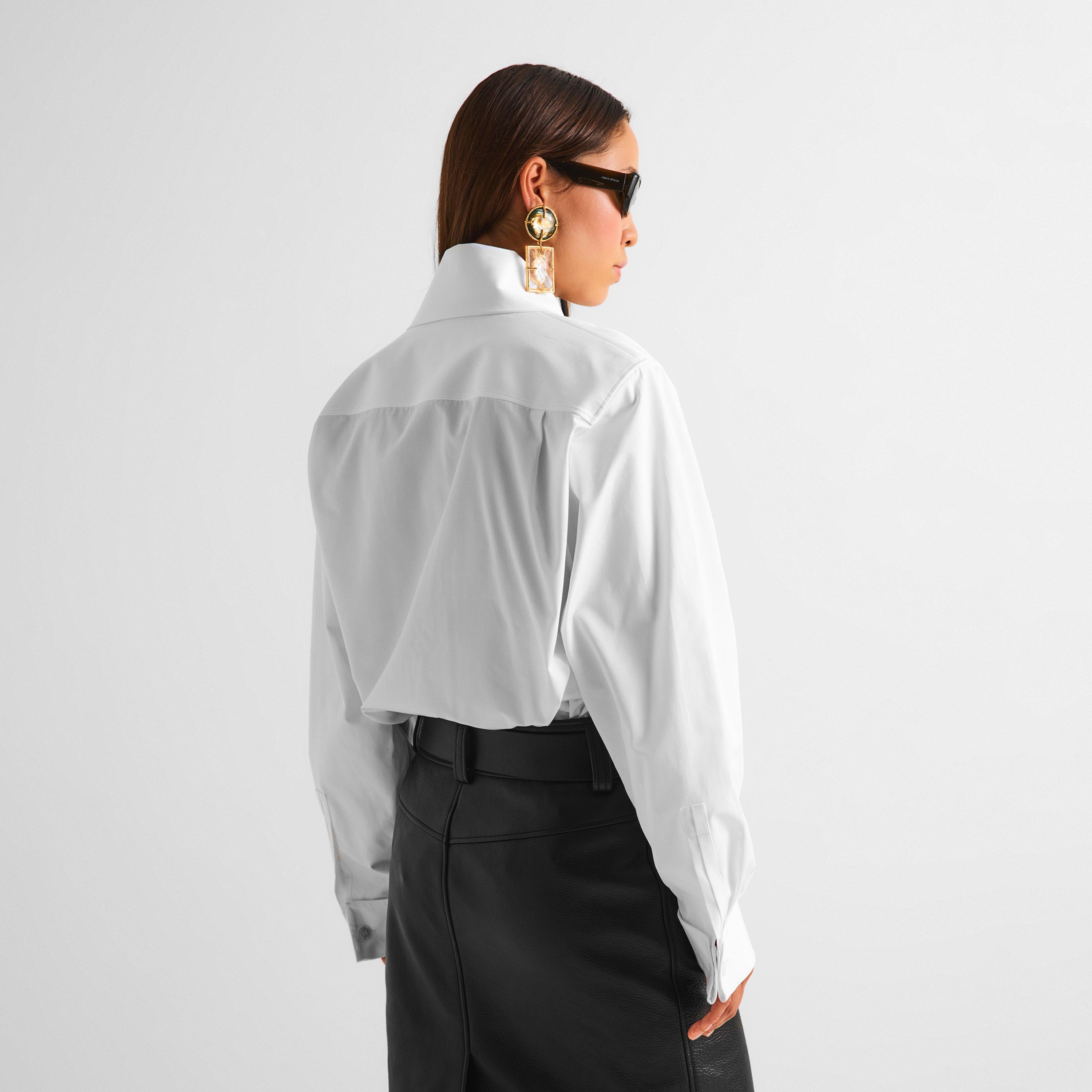 Blanc - Saint Laurent - Women's Long Sleeve Shirt - 4