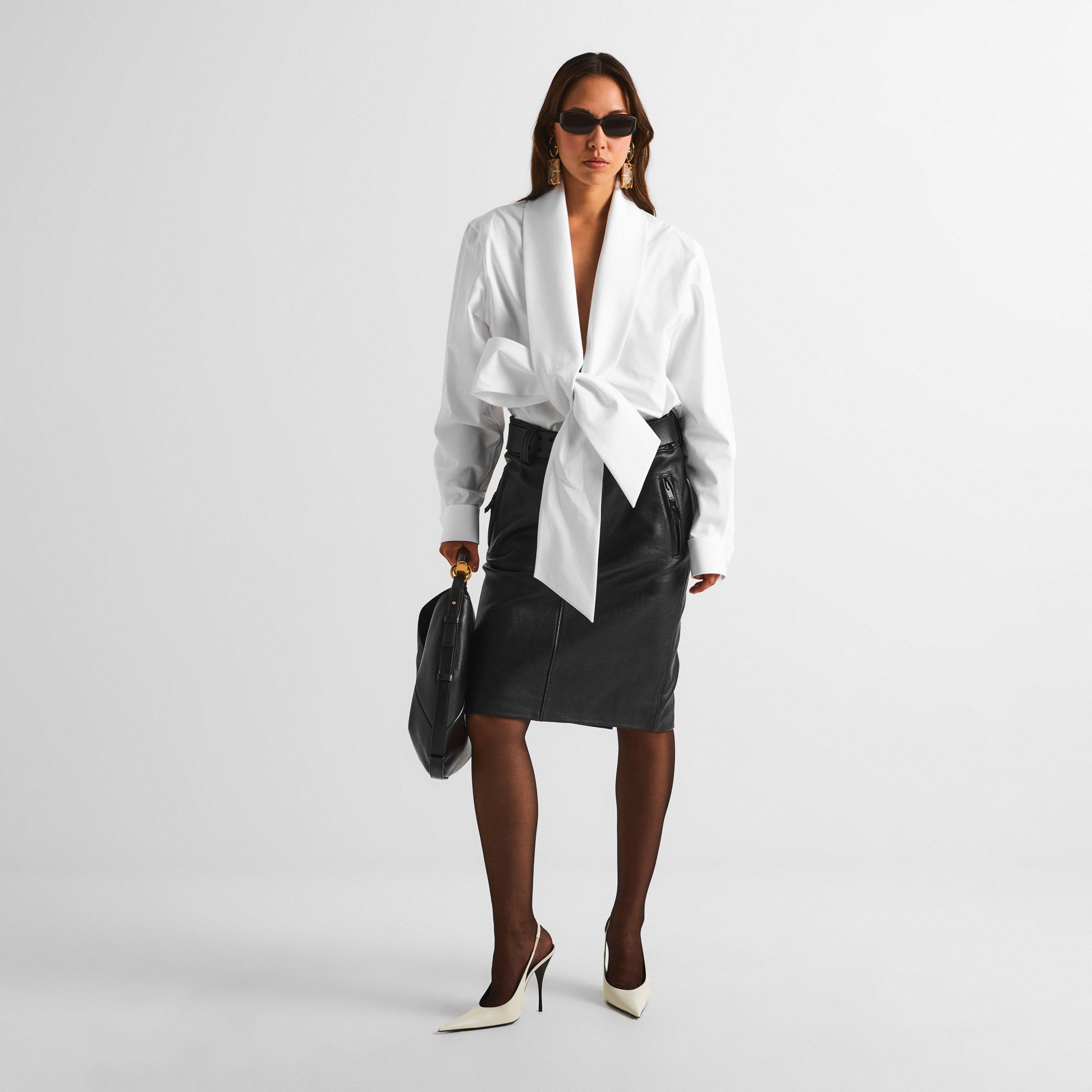 Blanc - Saint Laurent - Women's Long Sleeve Shirt - 5