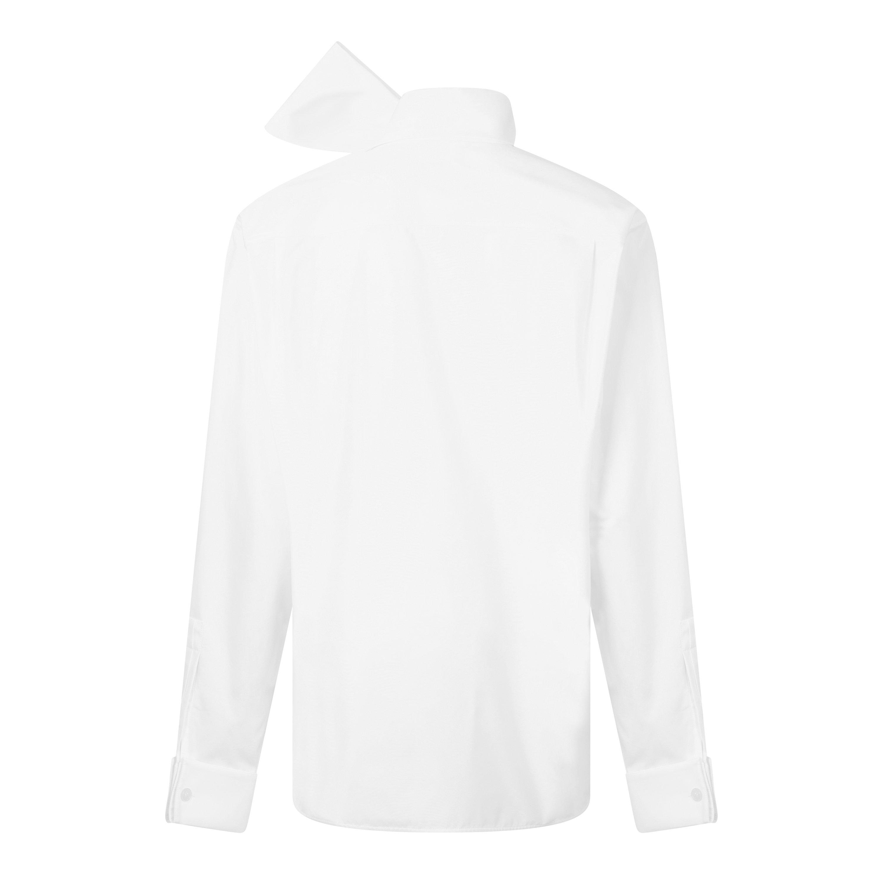 Blanc - Saint Laurent - Women's Long Sleeve Plain Shirt - 2