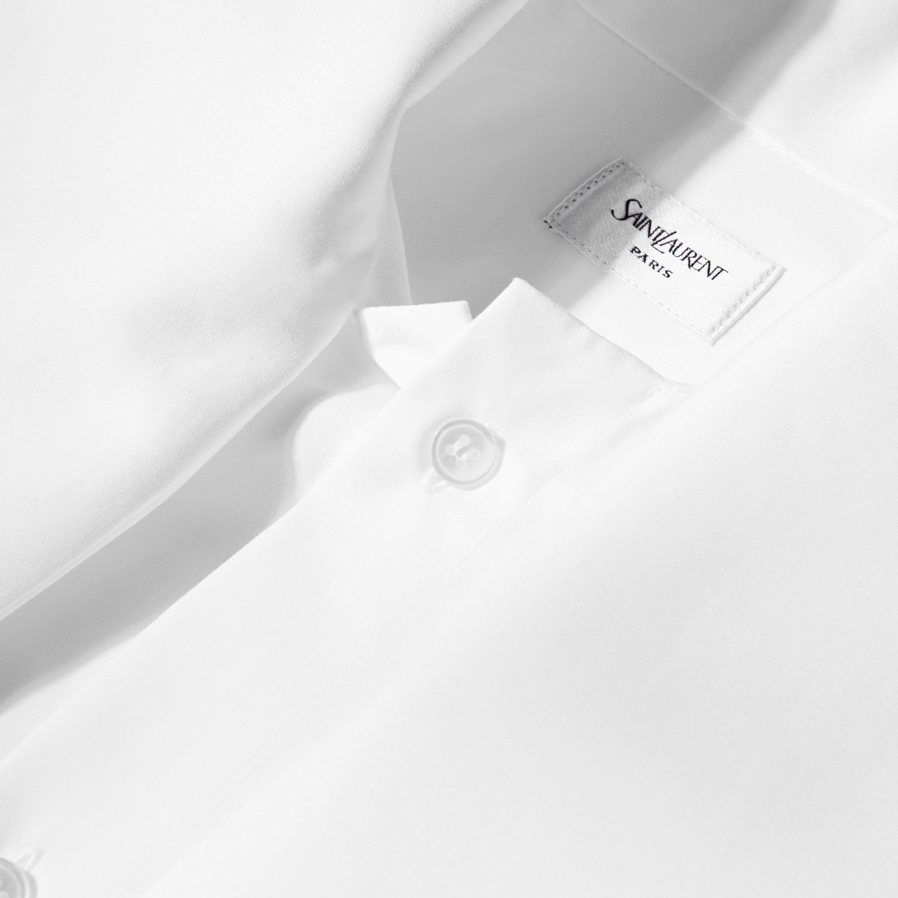 Blanc - Saint Laurent - Women's Long Sleeve Plain Shirt - 5