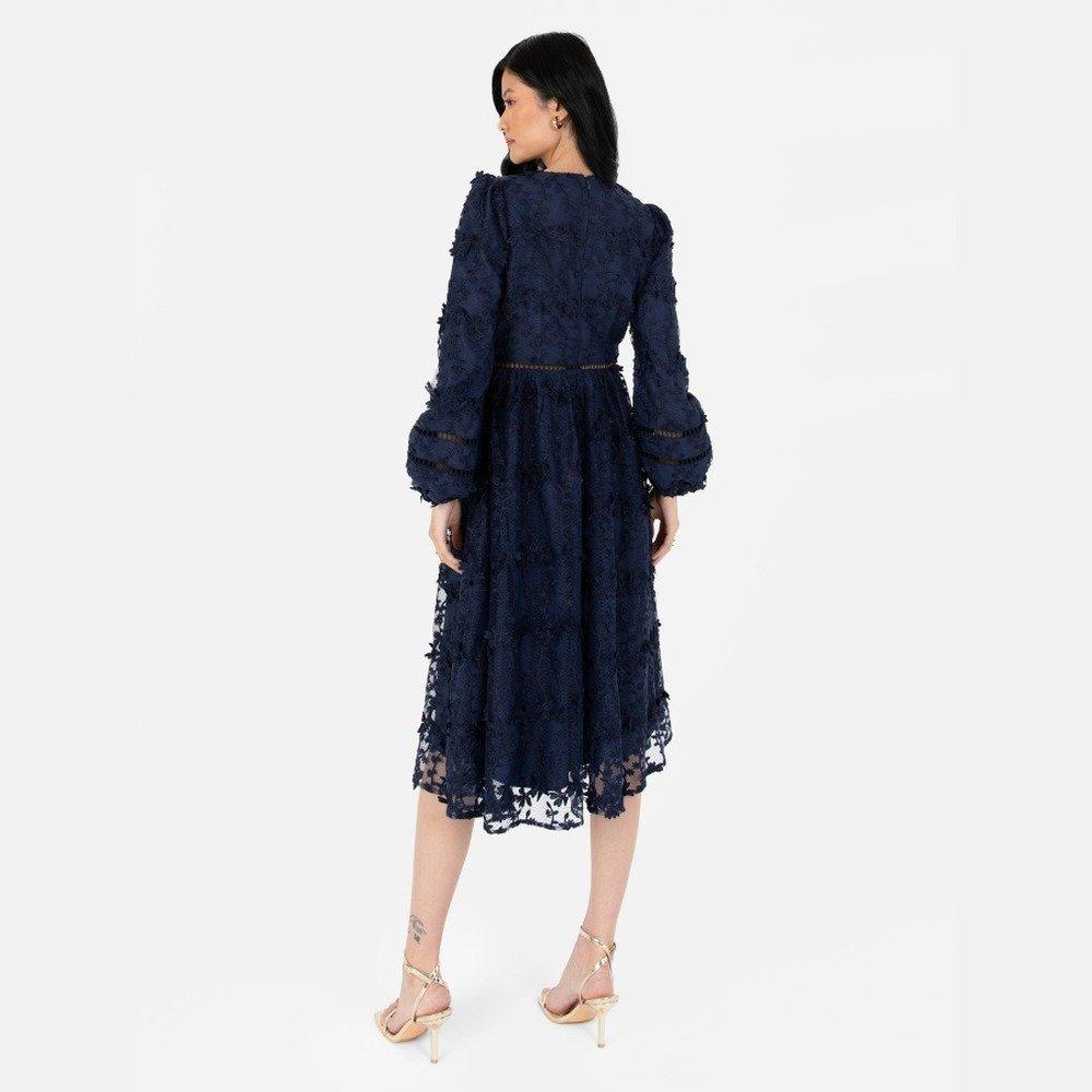 Navy - Maya Deluxe - Maya De Floral Midi Ld99 - 4