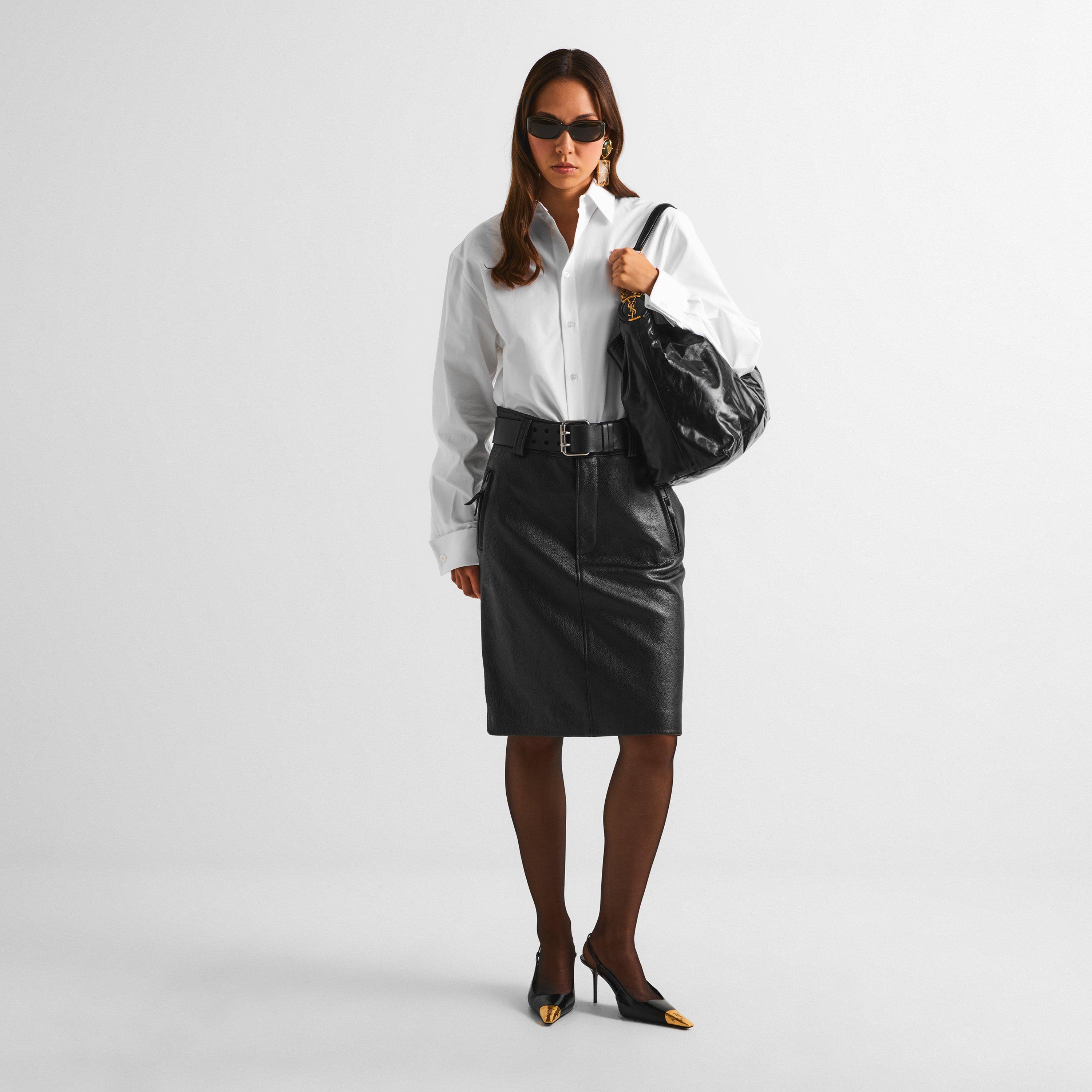Blanc - Saint Laurent - Women's Long Sleeve Plain Shirt - 6