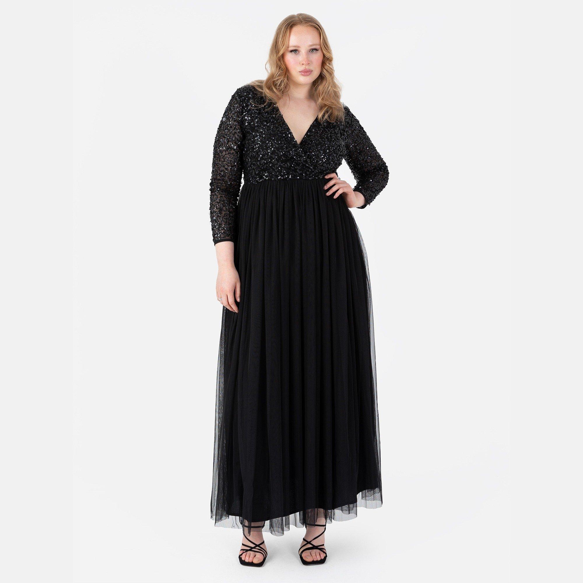 Maya Deluxe Maya Faux Wrap Front Embellished Maxi Dress | FRASERS