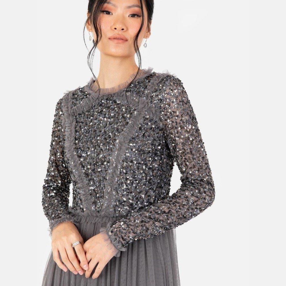 Maya Deluxe Vrouwen Maya Deluxetaupe Blush Verfraaid Halter Hals Midi Jurk Bruidsmeisje, Woestijnroos, 50 Maya Deluxe Vrouwen Maya Deluxetaupe Blush Verfraaid Halter Hals Midi Jurk Bruidsmeisje, Woestijnroos, 50