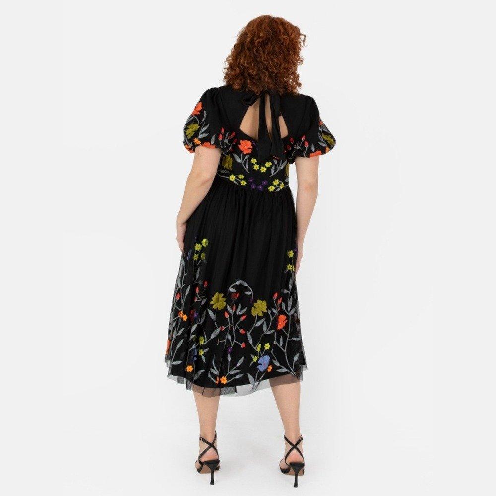 Zwart - Maya Deluxe - Maya De Floral Midi Ld99 - 2