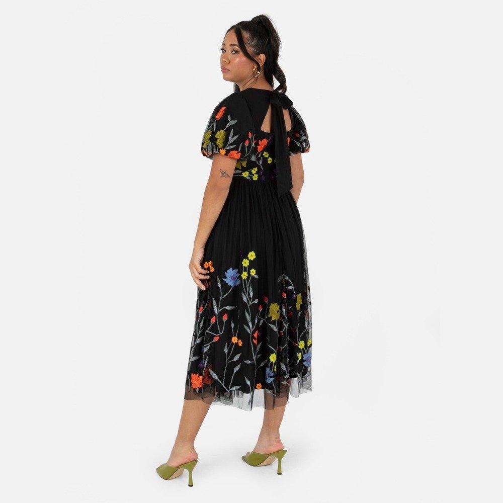 Zwart - Maya Deluxe - Maya De Floral Midi Ld99 - 4