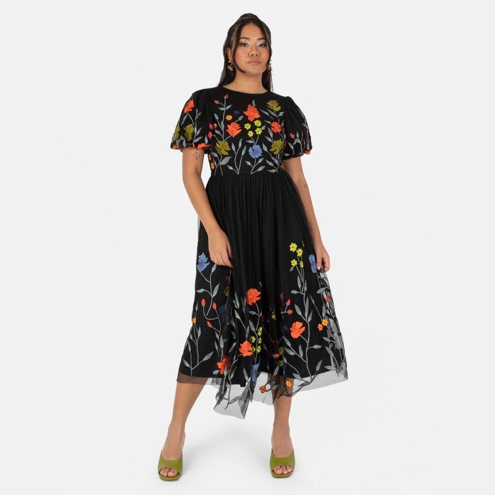 Zwart - Maya Deluxe - Maya De Floral Midi Ld99 - 6