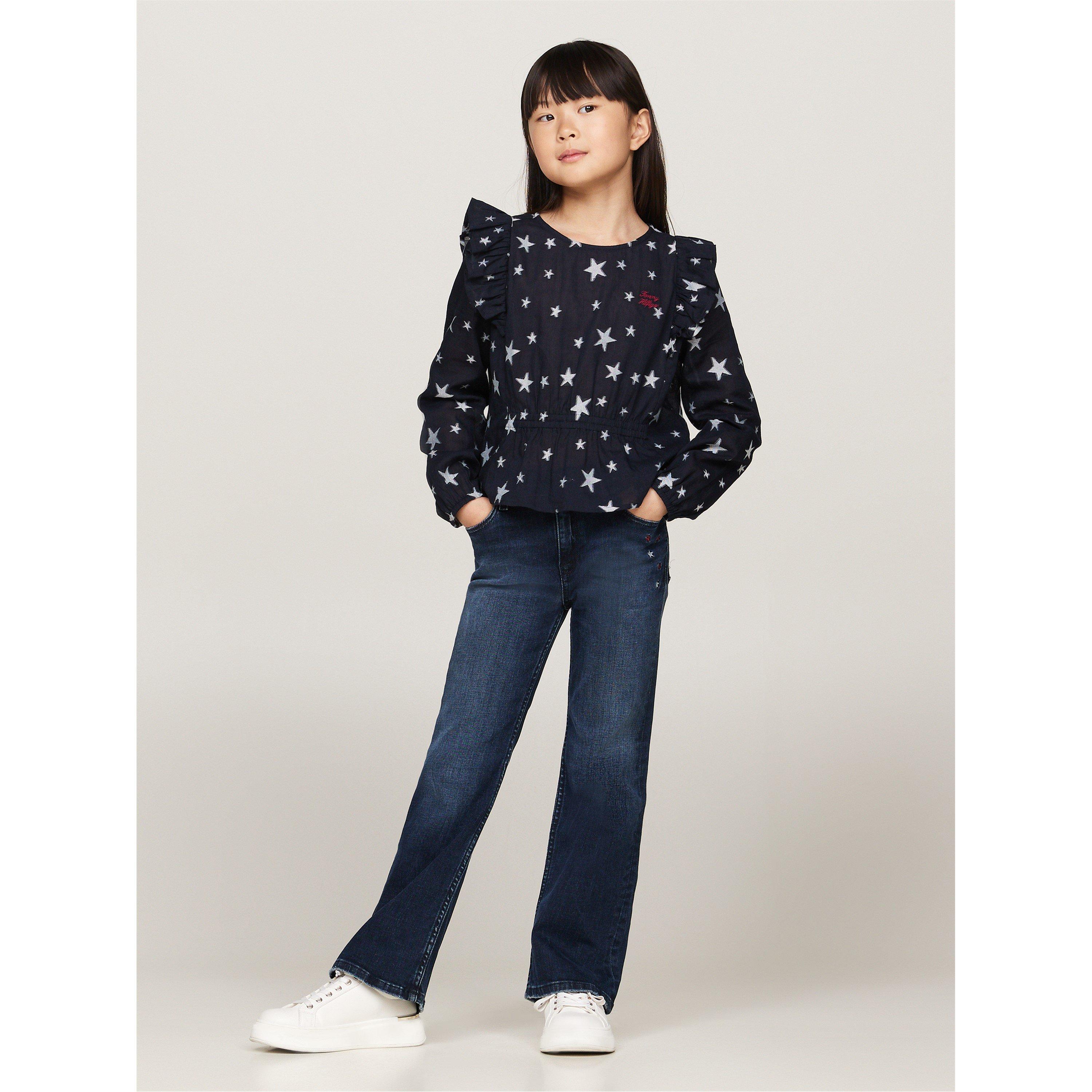 Blu/Blk 0G0 - Tommy Hilfiger - Bootcut jeans Junior - 1