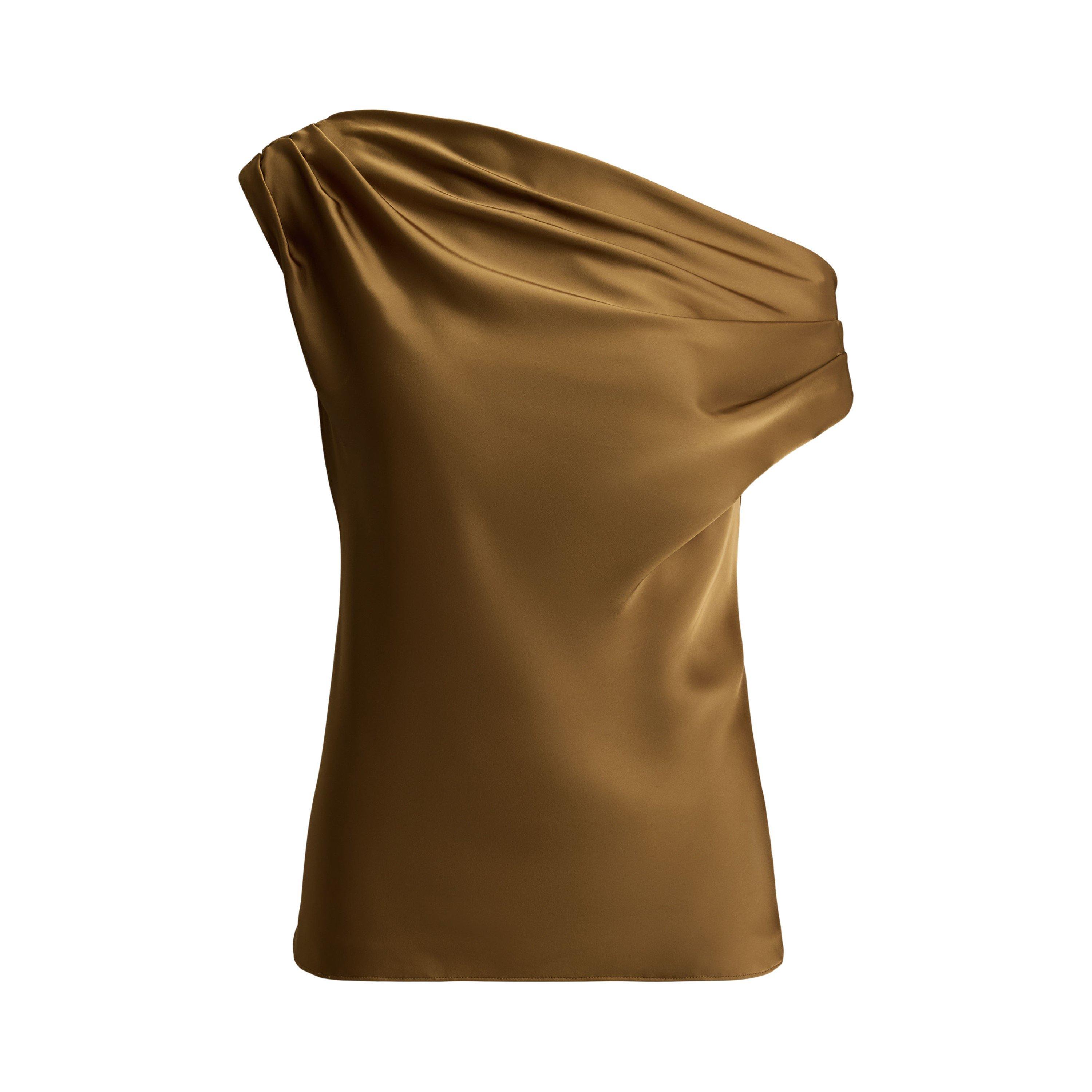 TOBACCO - Lauren by Ralph Lauren - Women's Short Sleeve Plain Shirt - 1