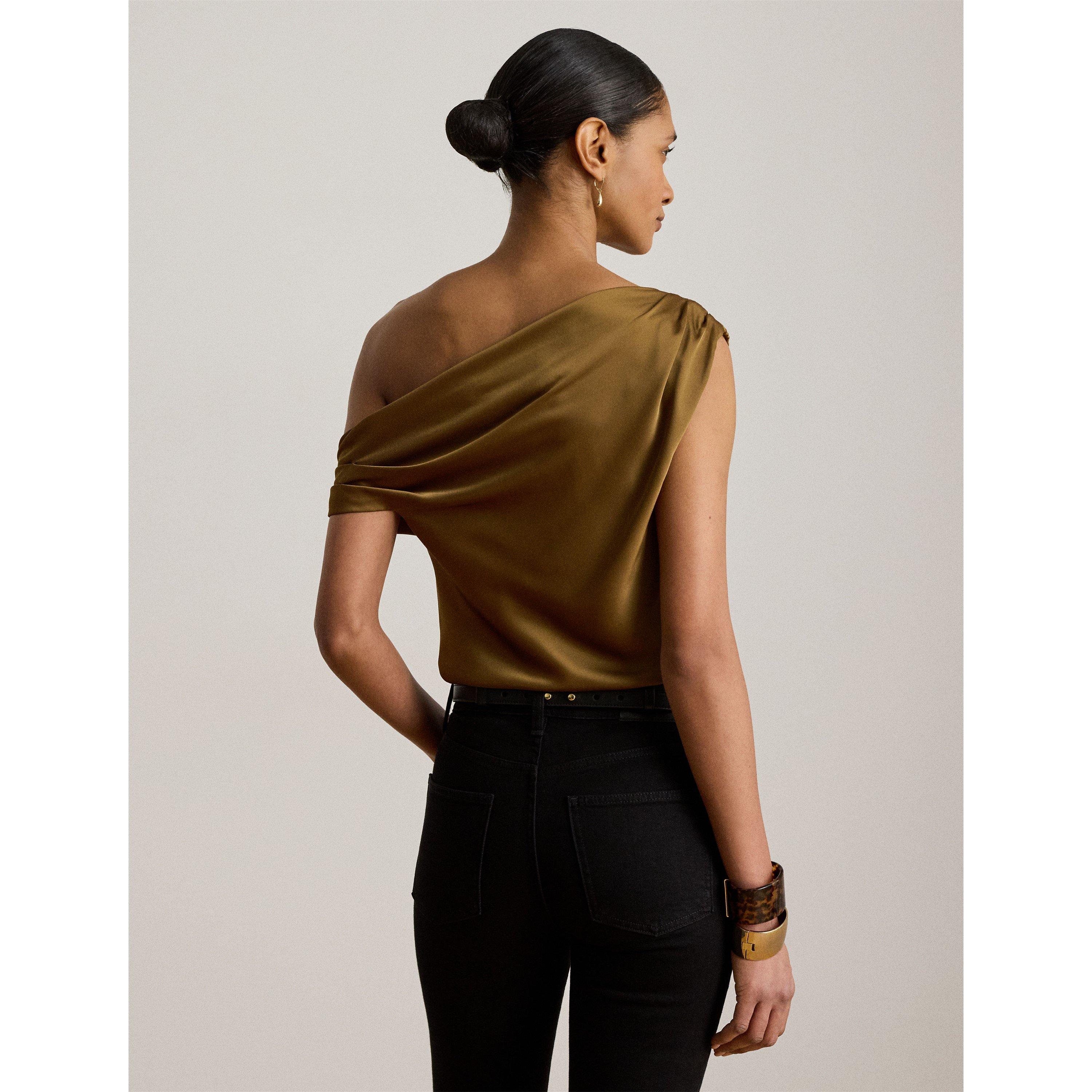 TOBACCO - Lauren by Ralph Lauren - Women's Short Sleeve Plain Shirt - 3