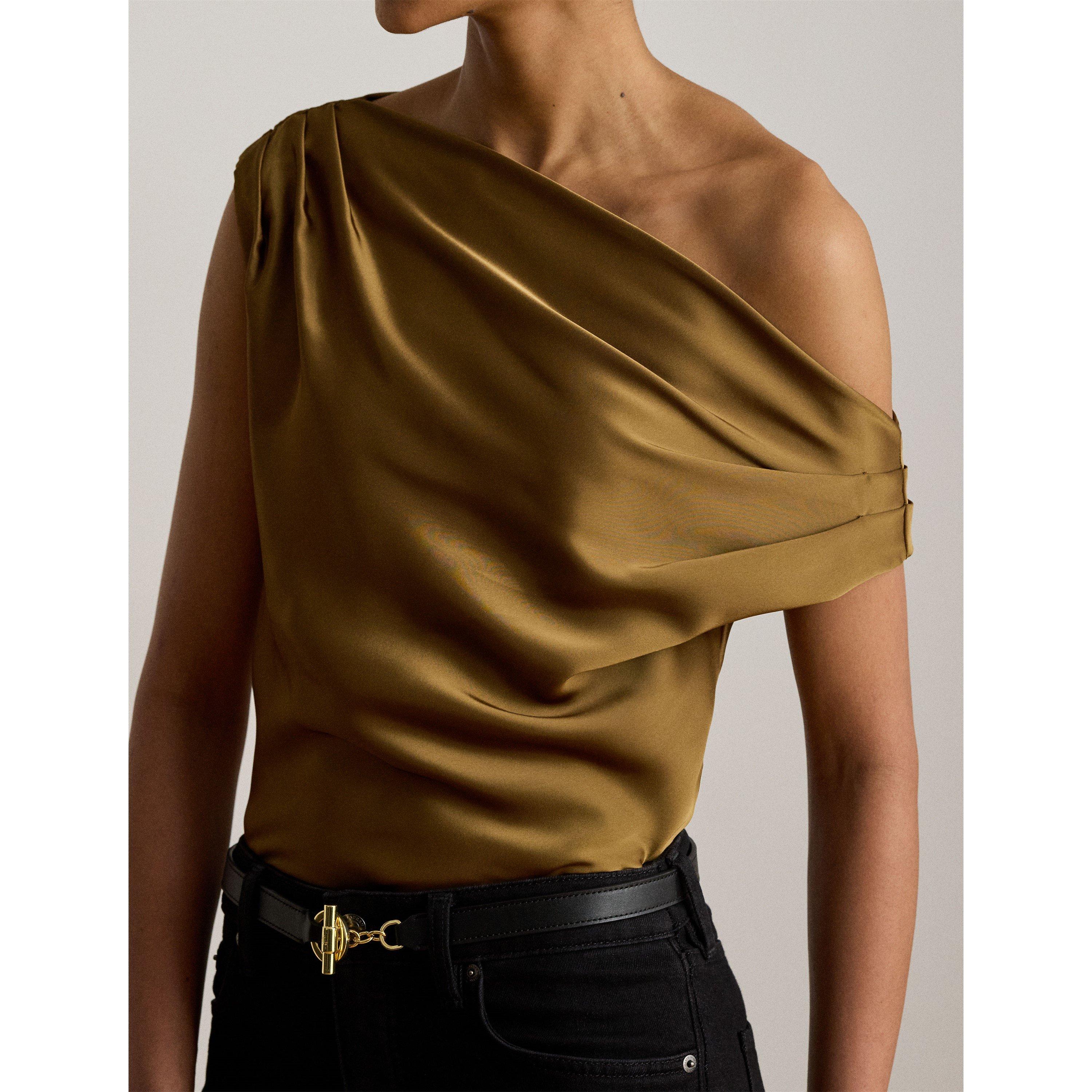 TOBACCO - Lauren by Ralph Lauren - Women's Short Sleeve Plain Shirt - 4