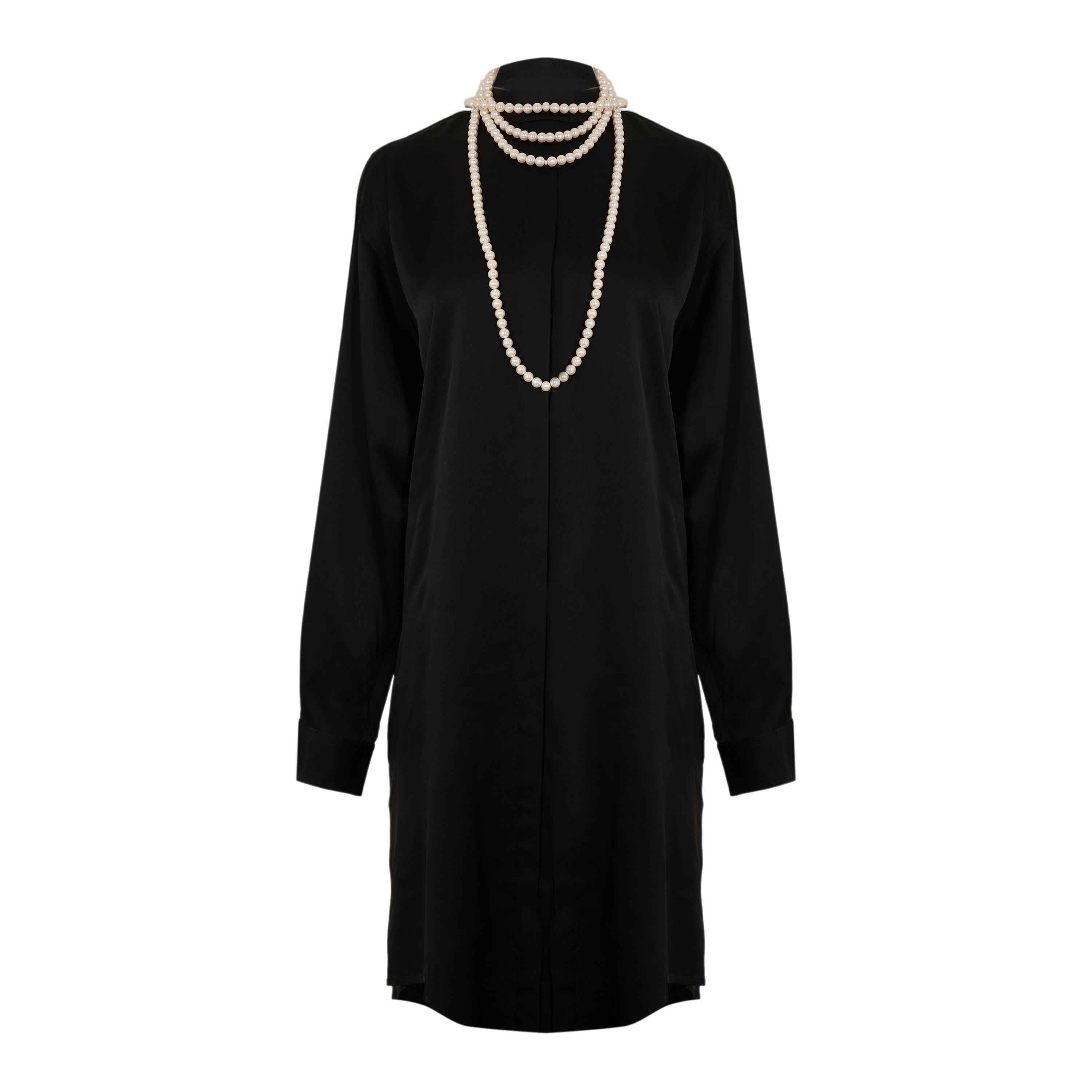 Moschino Women's Shirt Dress - Black - Size 8 (40)