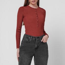 Good American Ribbed Long Sleeve Bodysuit