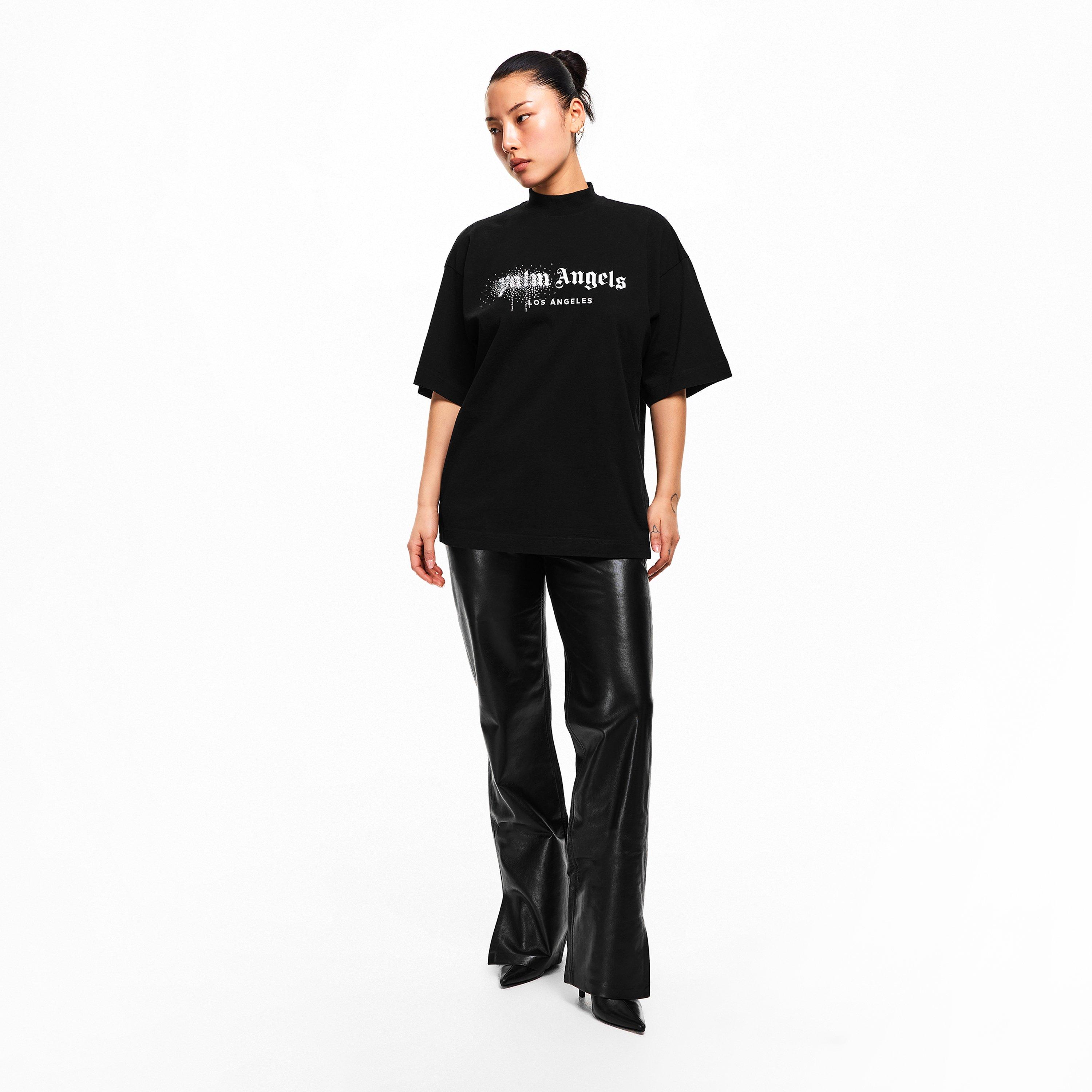 Preto Branco - Palm Angels - Women's Milano Cropped T-Shirt - 6
