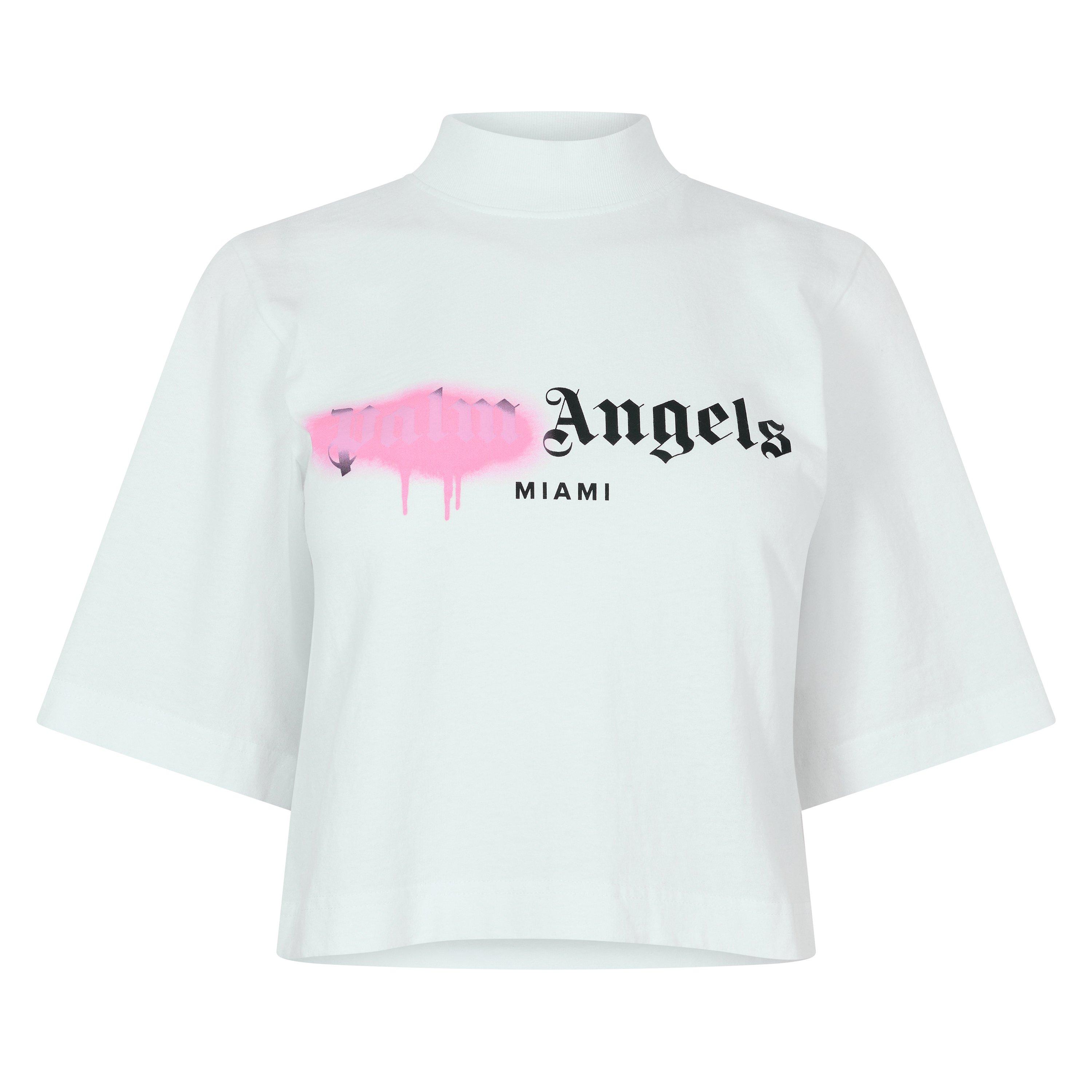 White Pink - Palm Angels - Palm Vegas Crop T Ld99 - 1