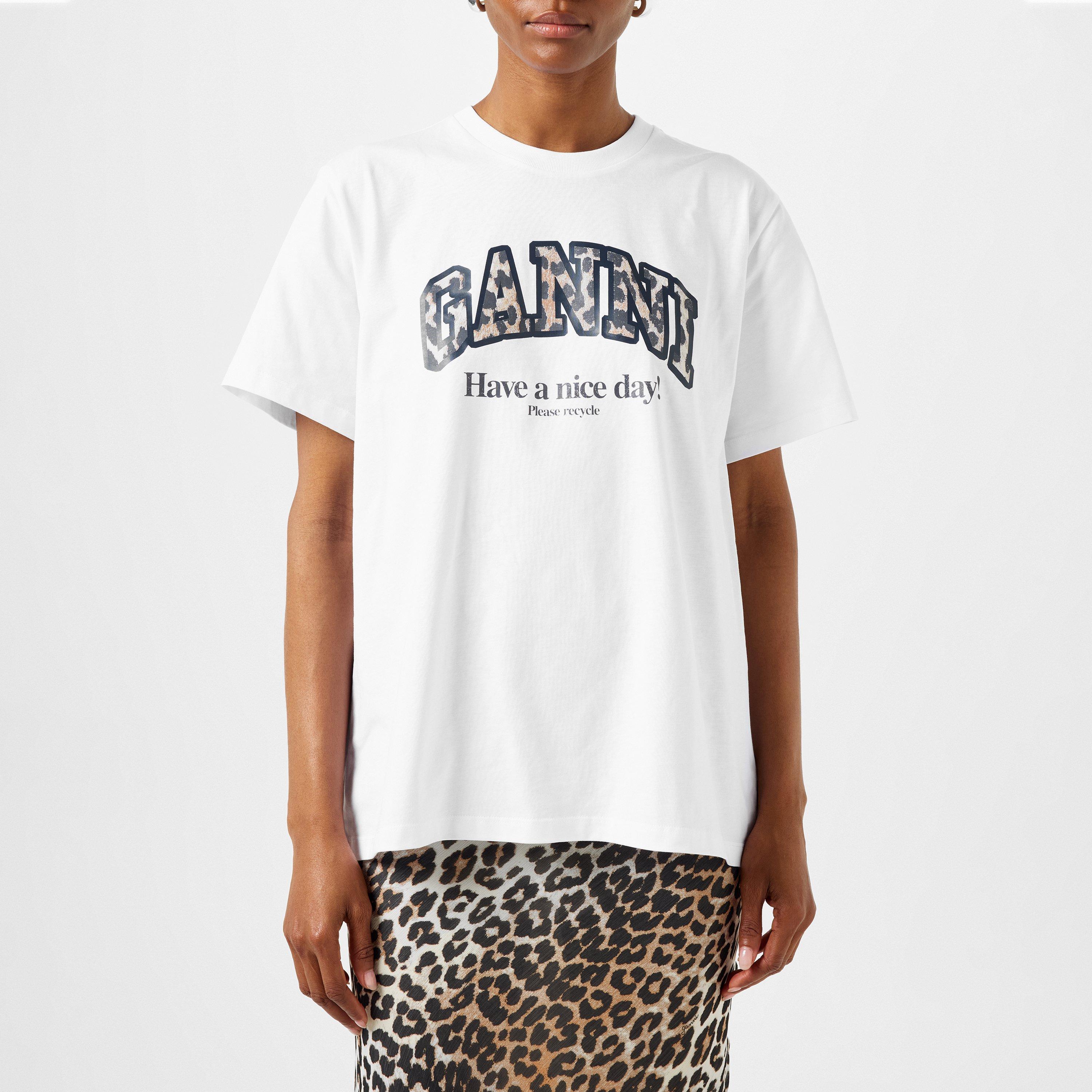 Bright White - Ganni - Women's Graphic T-Shirt - 1