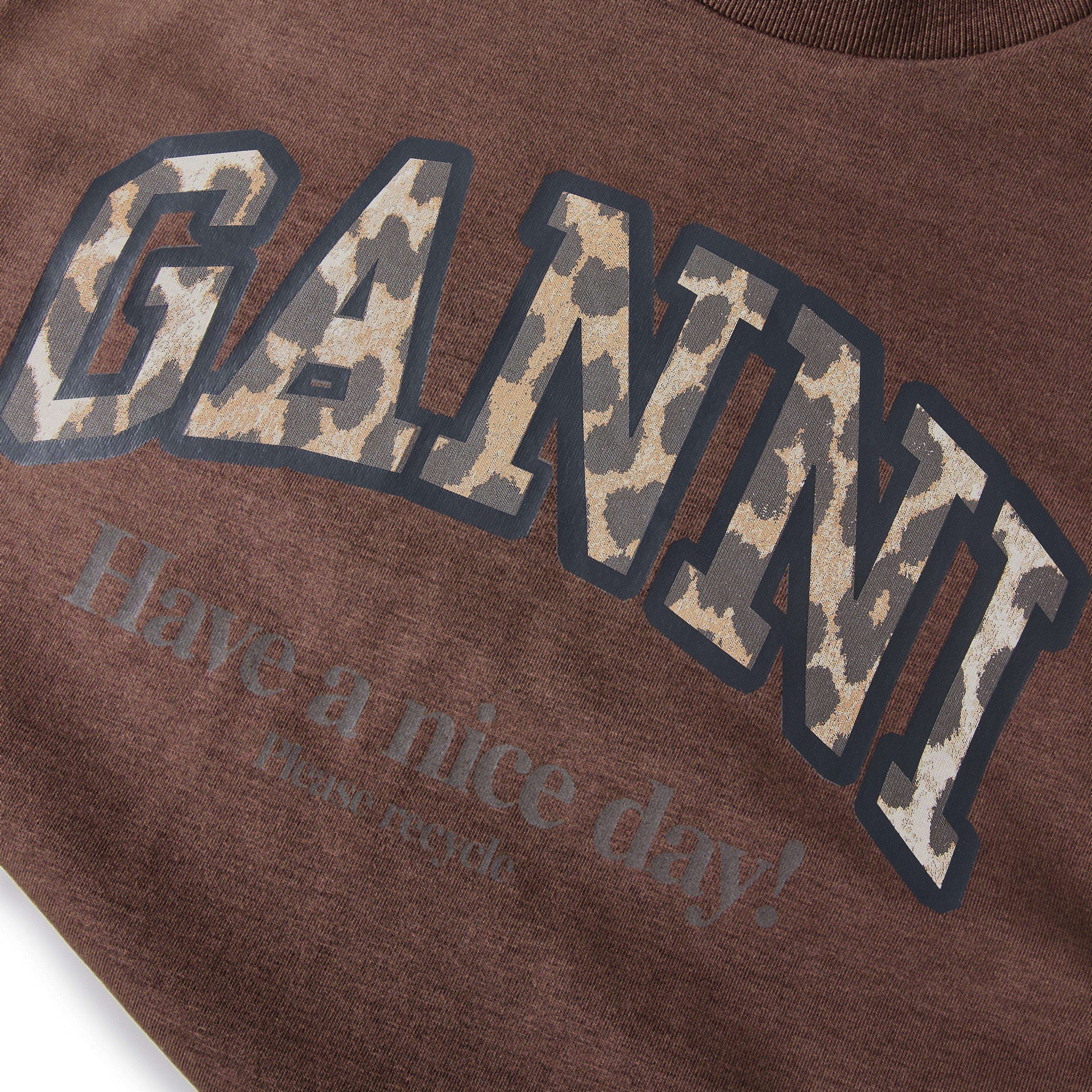 Choc Brown - Ganni - Women's Graphic T-Shirt - 5