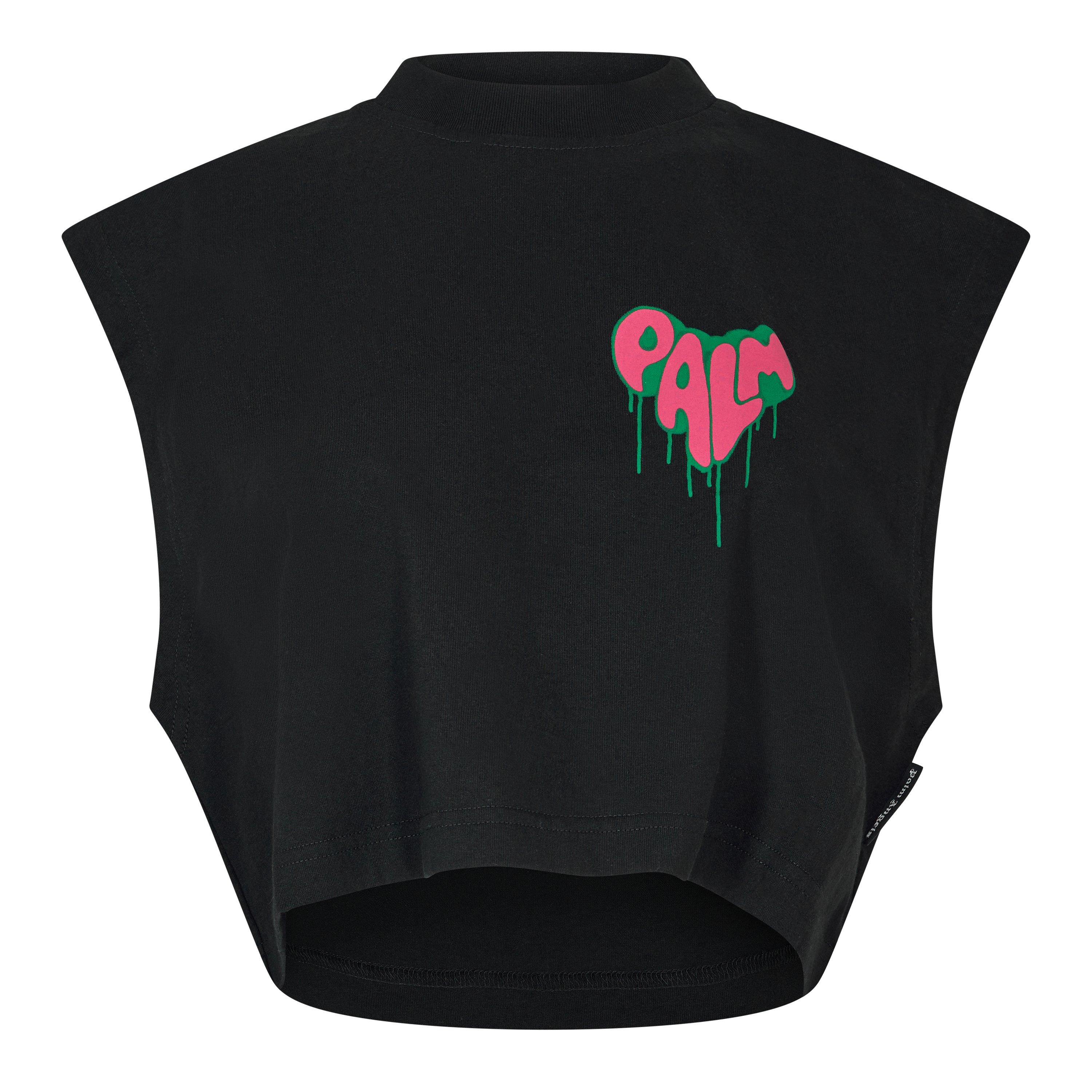 Black Fuchsia - Palm Angels - Palm Logo Crop Tee Ld99 - 1
