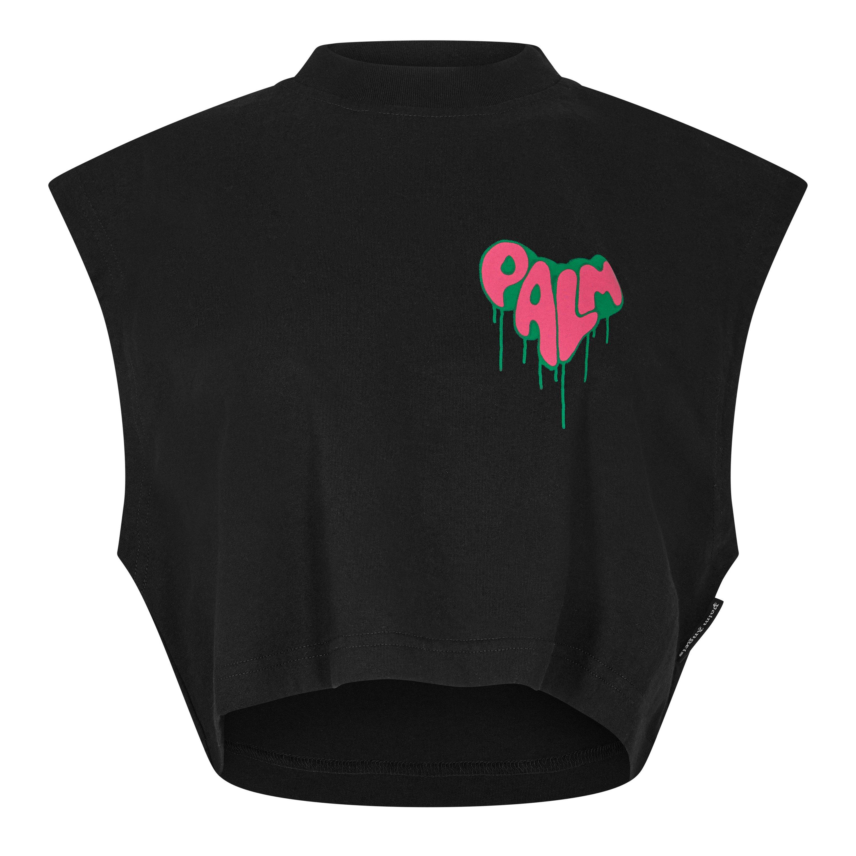 Black Fuchsia - Palm Angels - Women's Cropped T-Shirt - 1