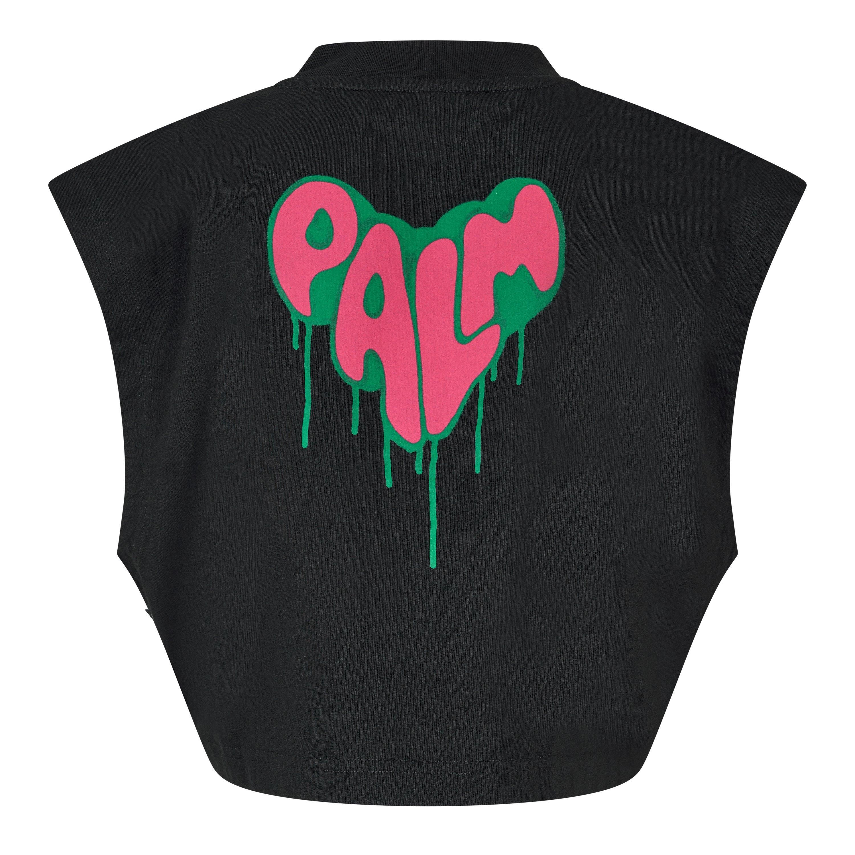 Black Fuchsia - Palm Angels - Palm Logo Crop Tee Ld99 - 2