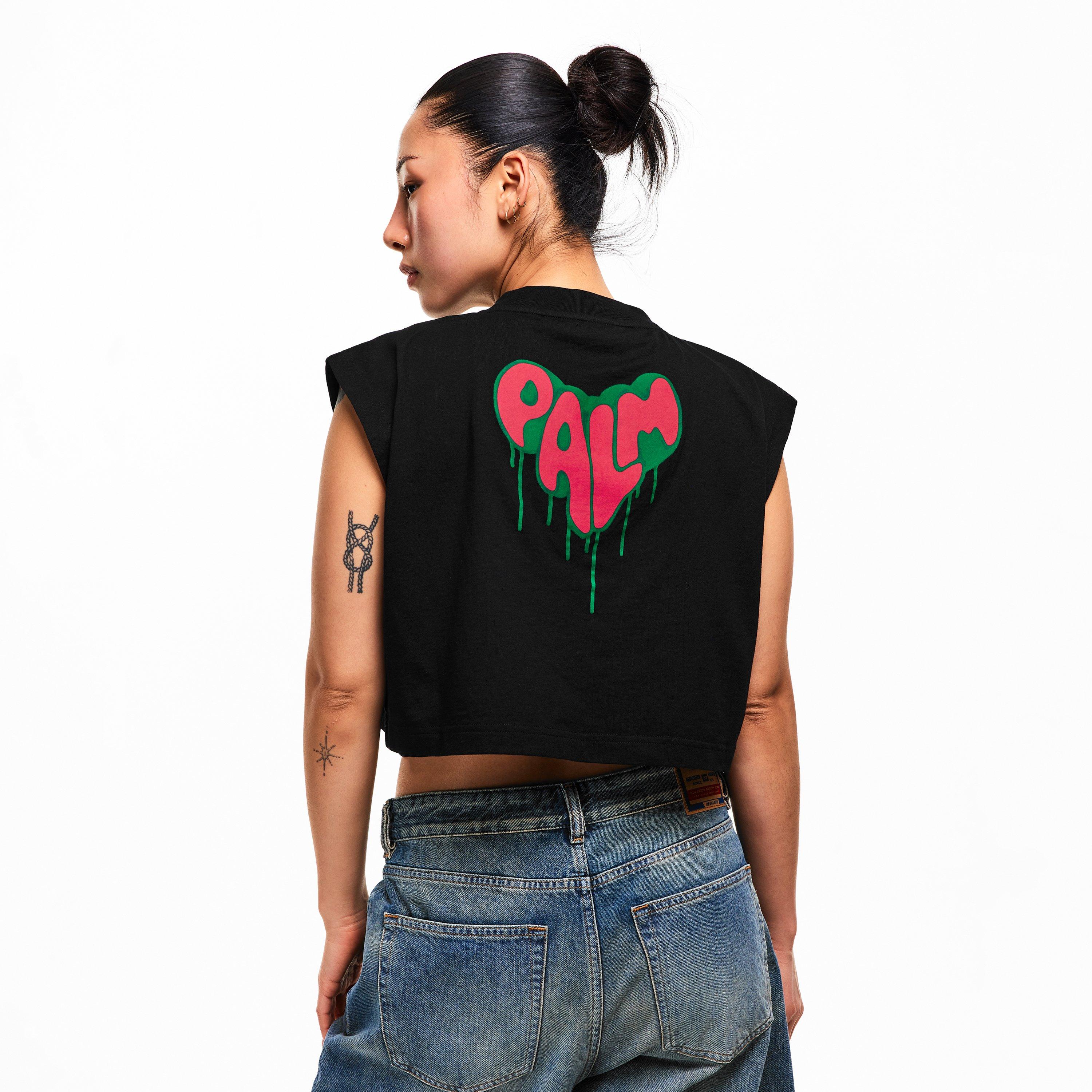 Fúcsia Preto - Palm Angels - Women's Cropped T-Shirt - 4