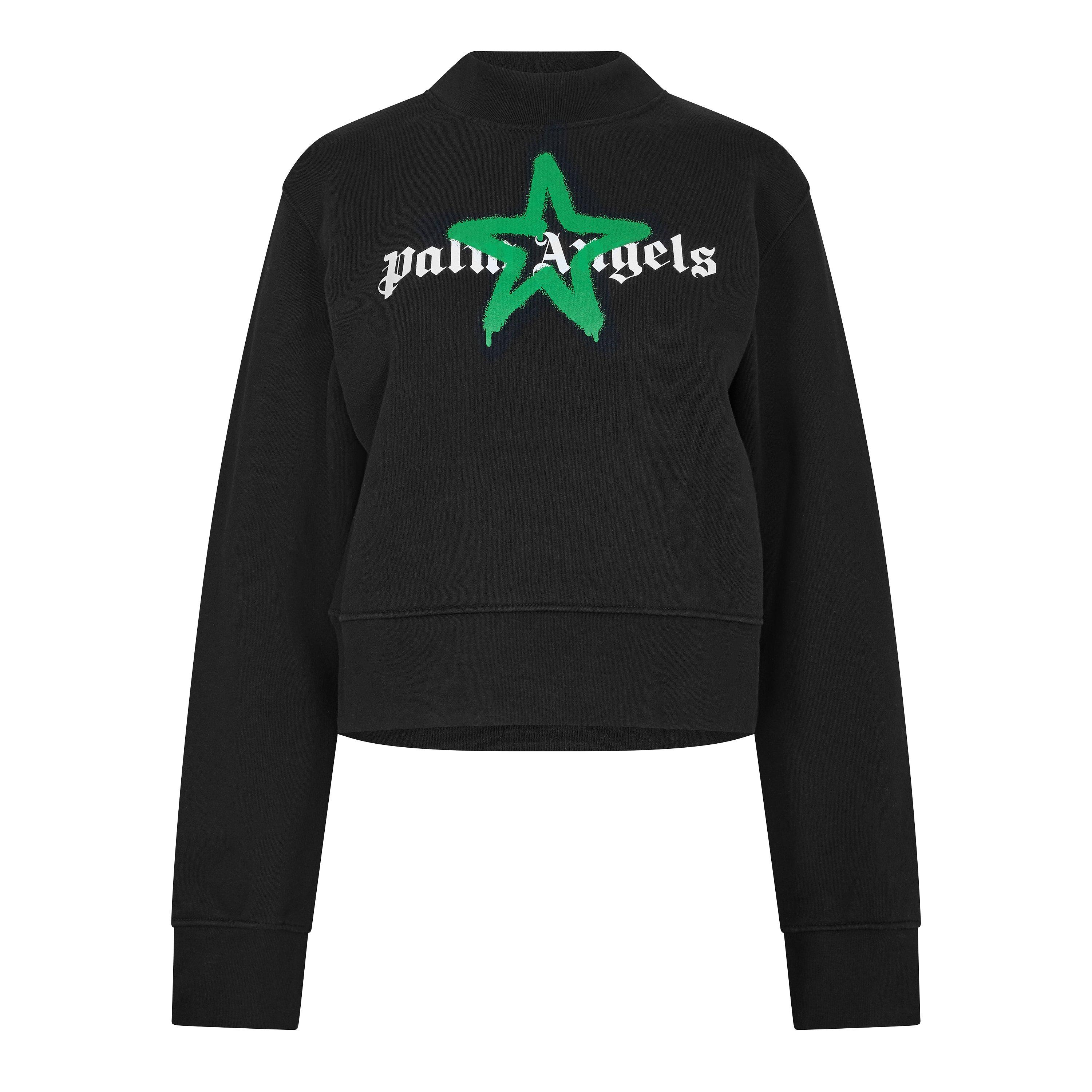 Palm Angels Women's Star Crew T-Shirt - Black Green - 18 (2XL)