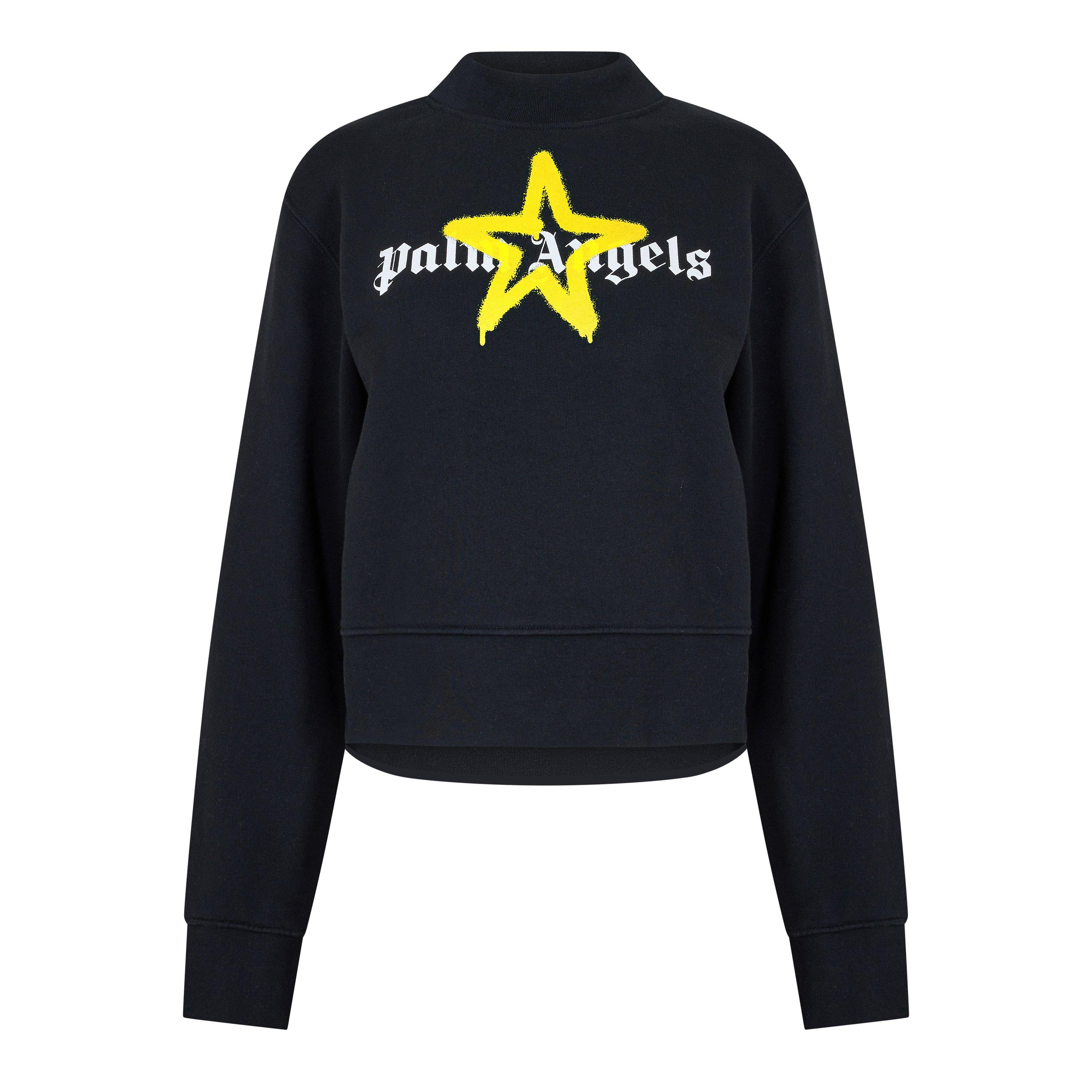 Black Yellow - Palm Angels - Palm Star Fit Crew Ld99 - 1