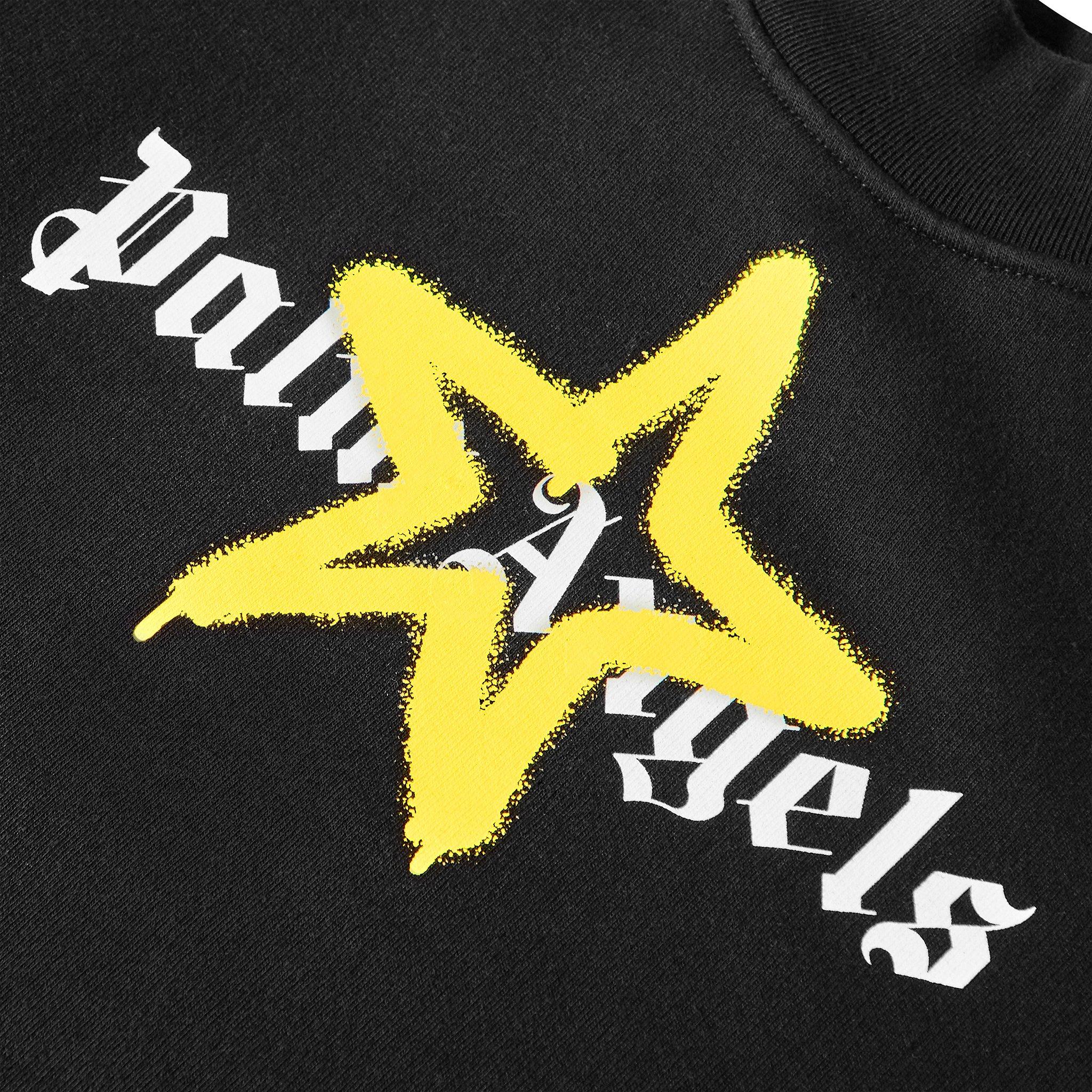 Black Yellow - Palm Angels - Palm Star Fit Crew Ld99 - 3