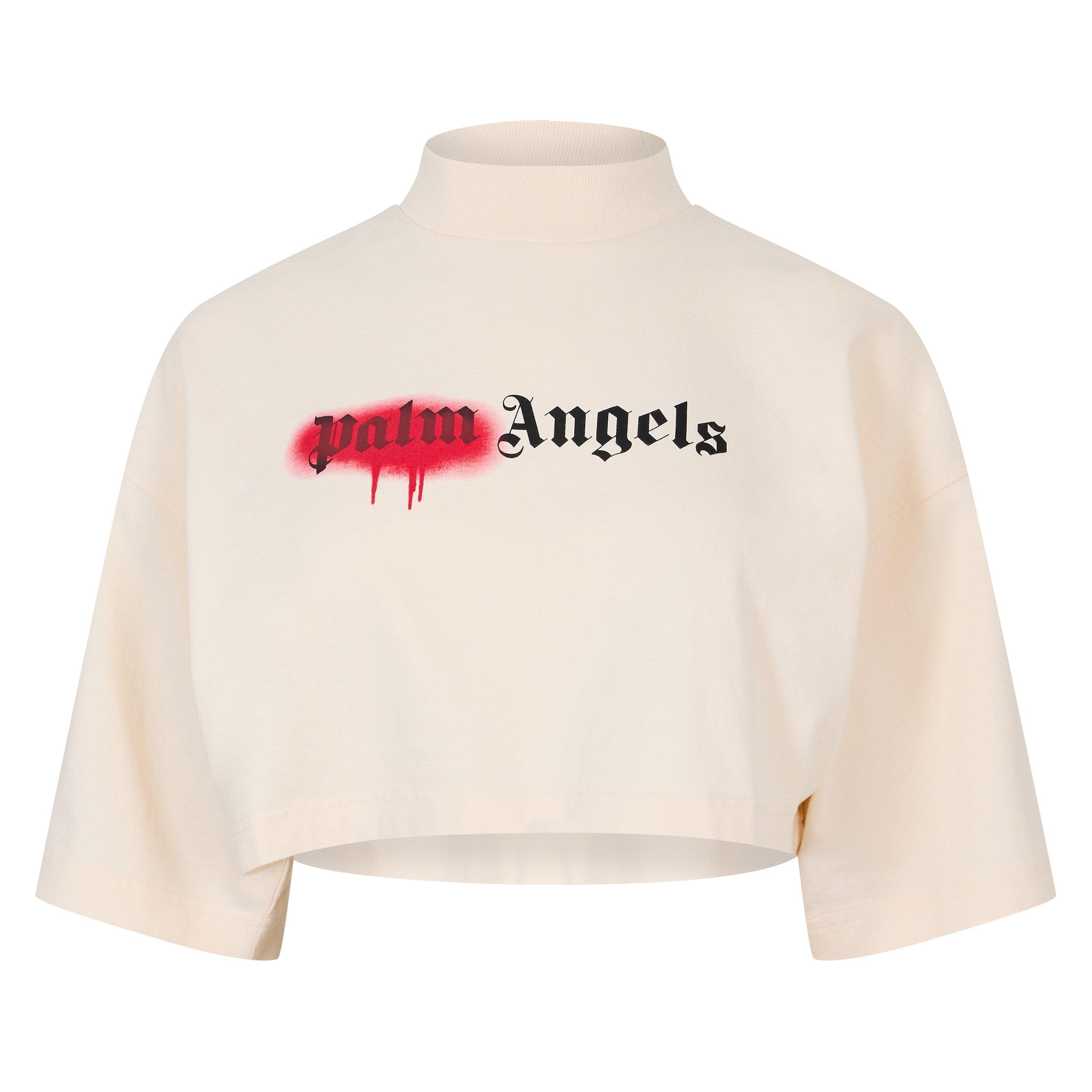 White Red - Palm Angels - Women's Star Crew T-Shirt - 1