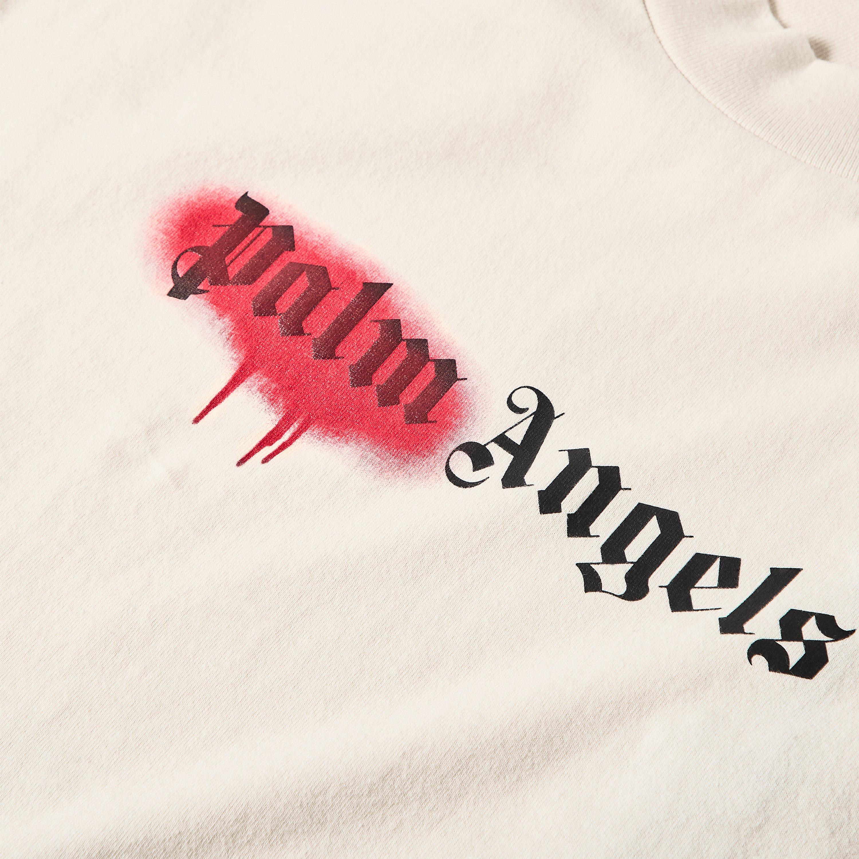 Branco Vermelho - Palm Angels - Women's Star Crew T-Shirt - 3