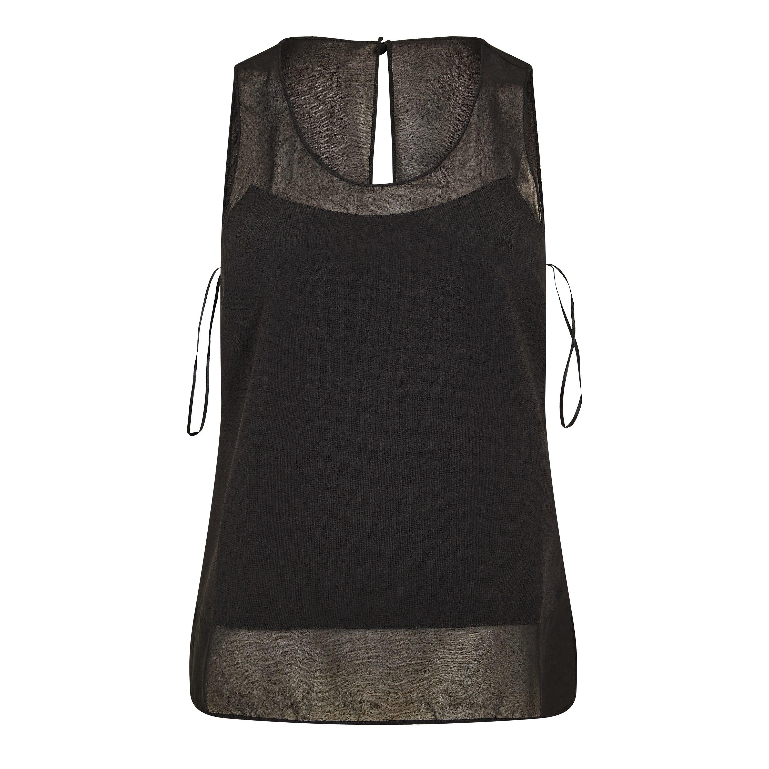 Black - Ted Baker - Ted Baker Sleeveless Top with Panel Detail