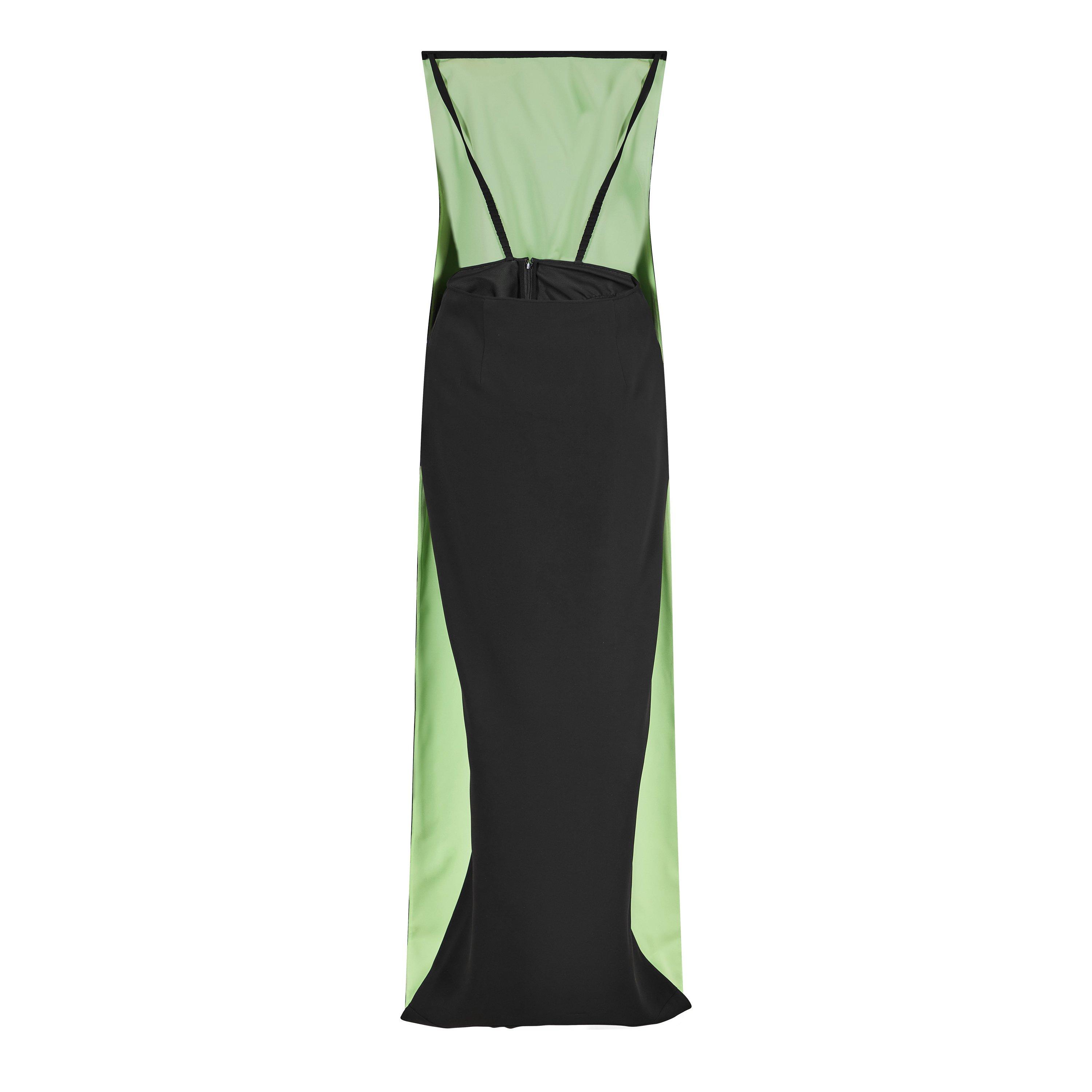 Black/Green - Tom Ford - Women's Backless Long Maxi Dress - 2