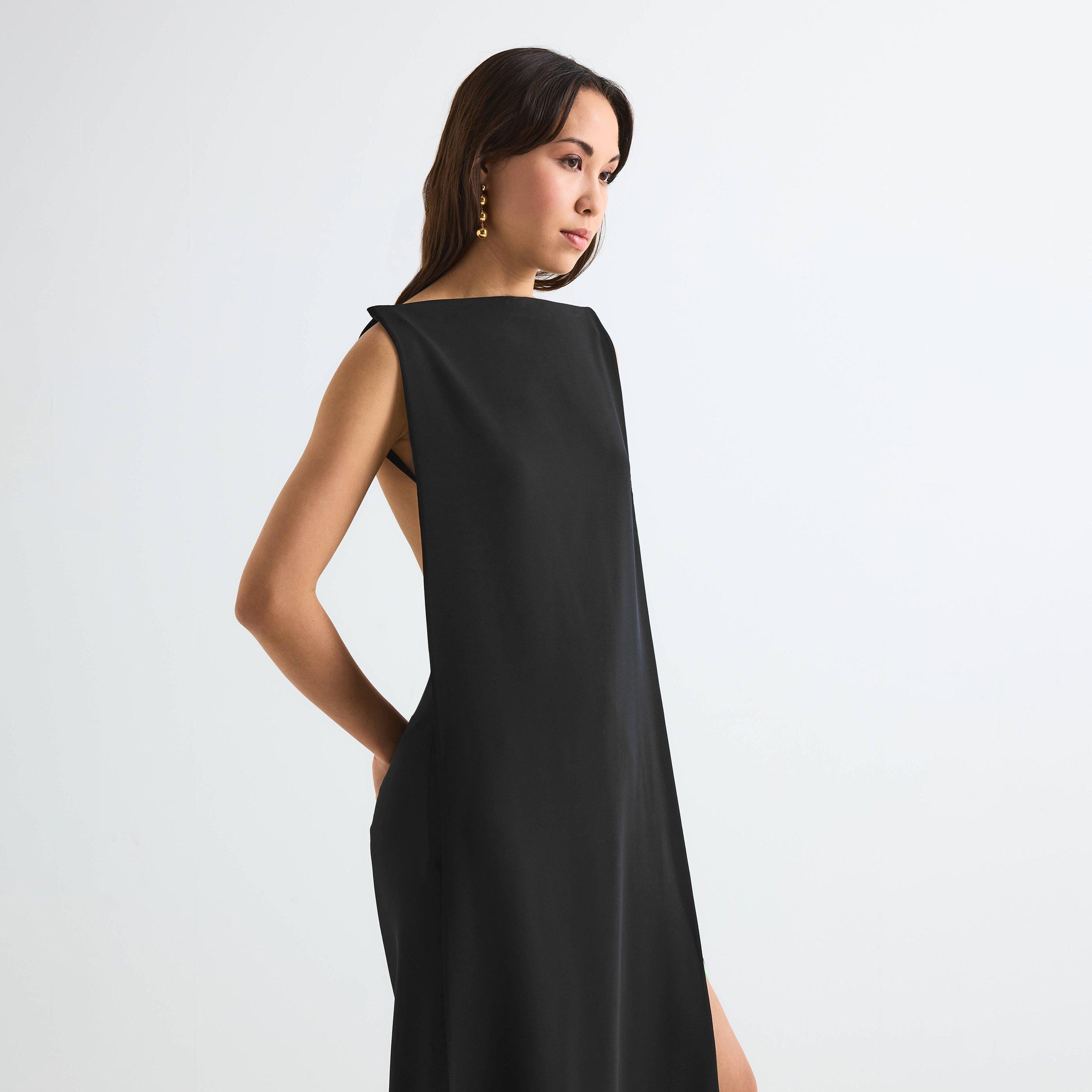 Black/Green - Tom Ford - Women's Backless Long Maxi Dress - 3