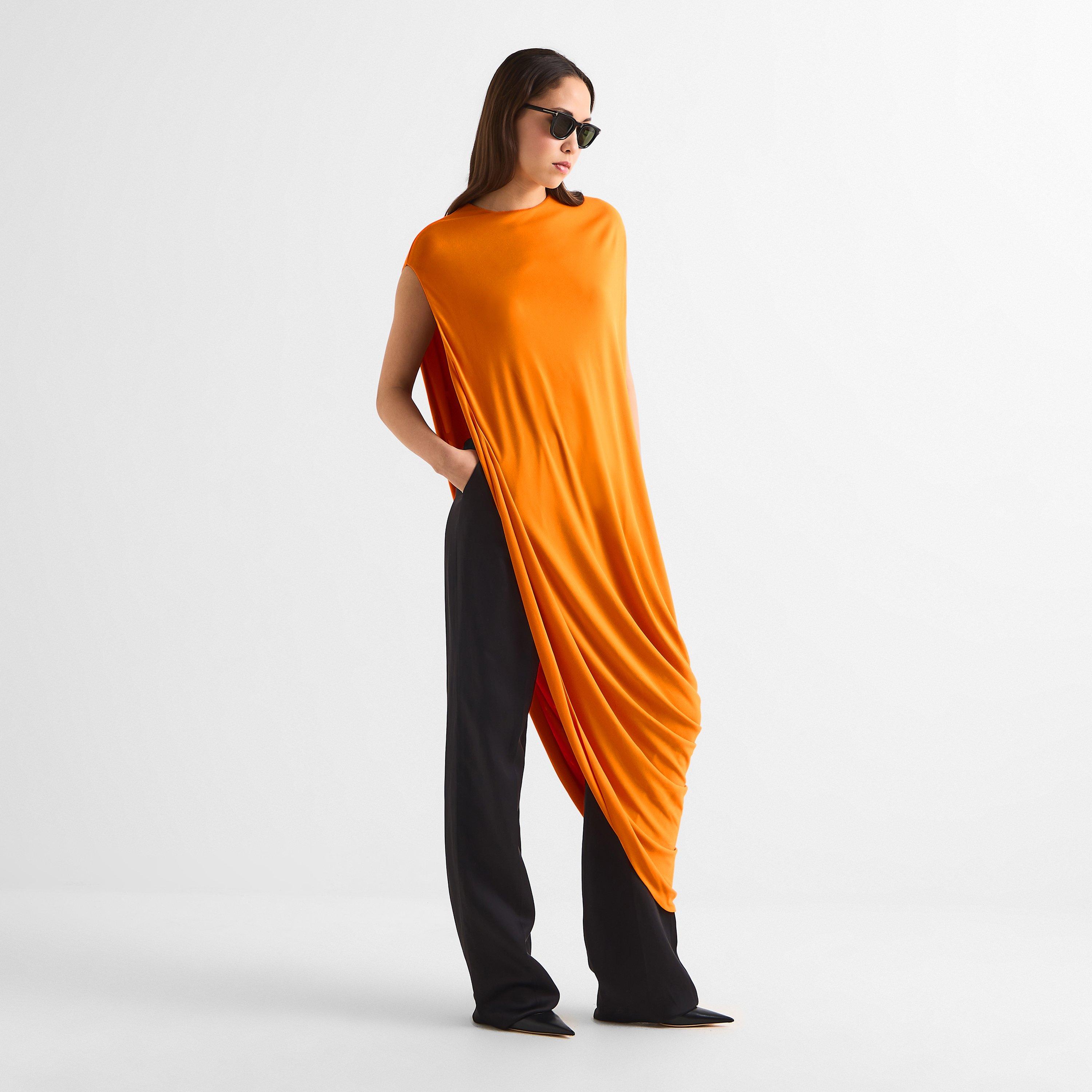 Orange Fluro - Tom Ford - Women's Impossible Top Tunic - 6