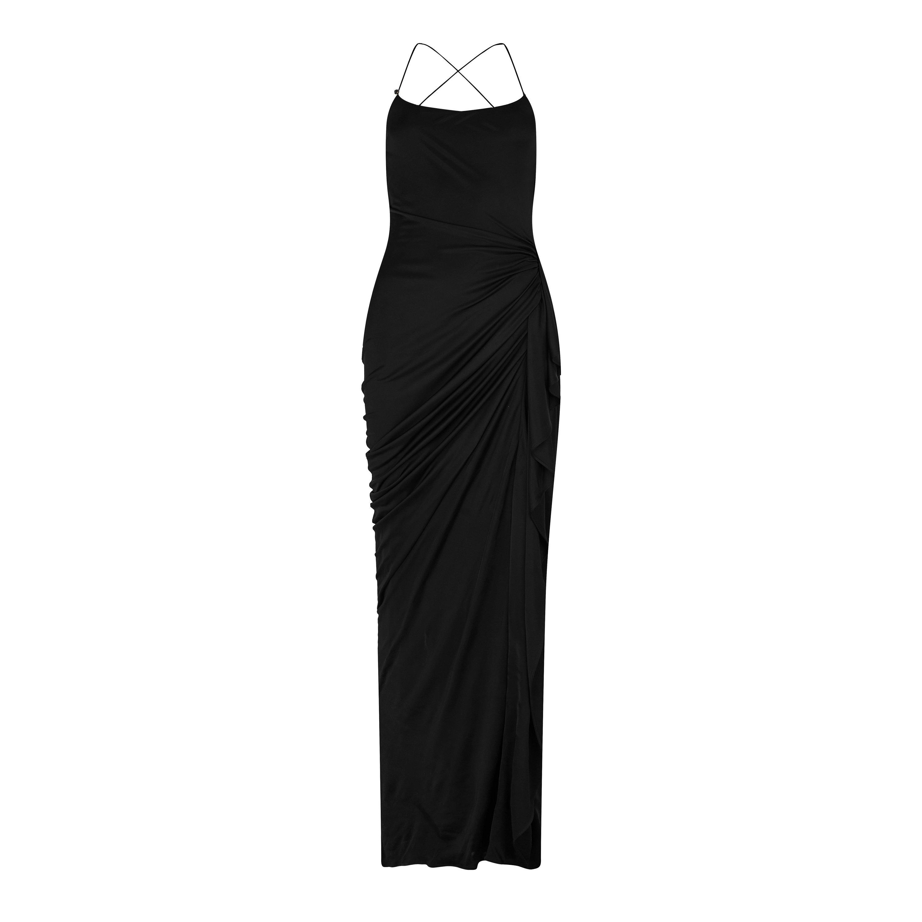 Versace Women's Liquid Jersey Gown Maxi Dress - Black - Size 42 (UK 10)